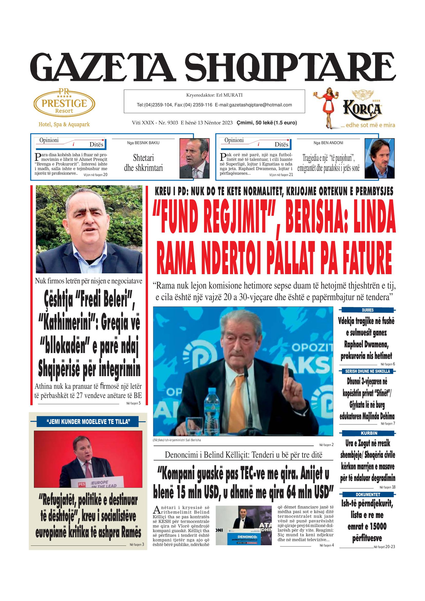 Gazeta Shqiptare 2023-11-13