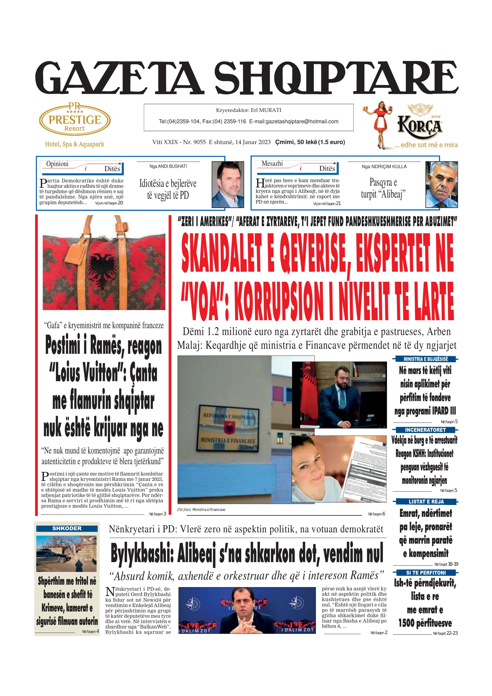 Gazeta Shqiptare 2023-01-14