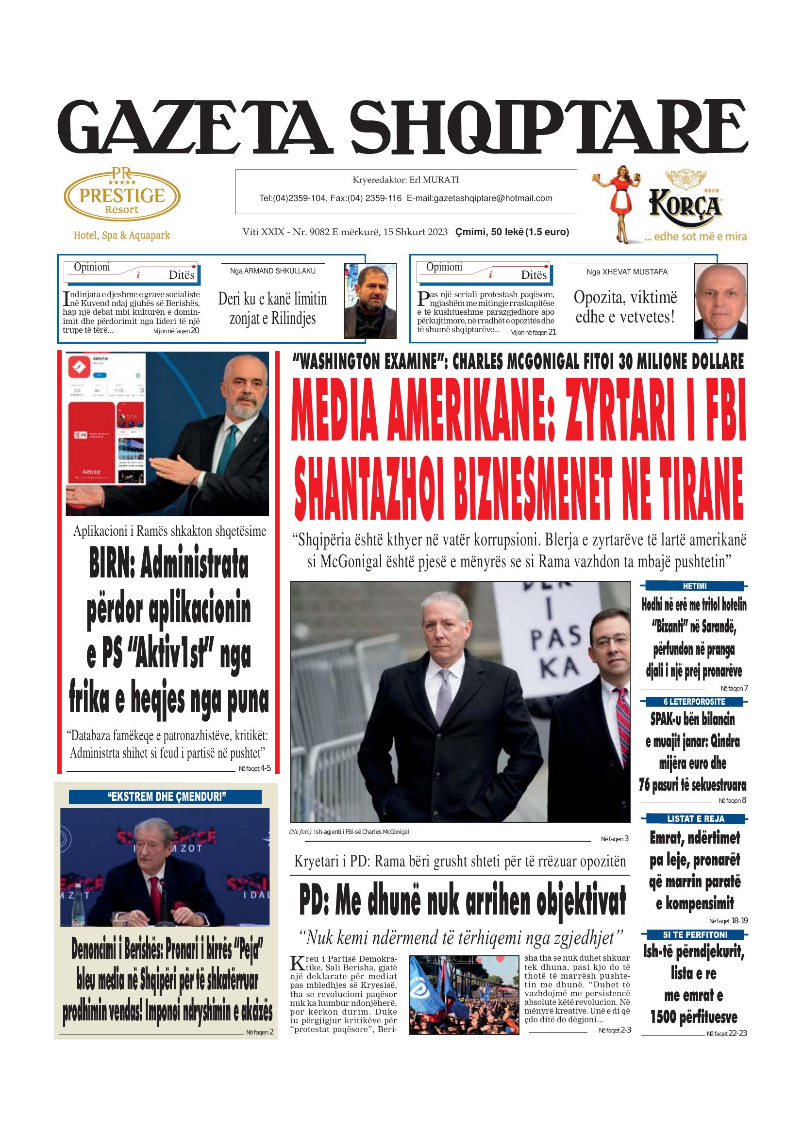 Gazeta Shqiptare 2023-02-15