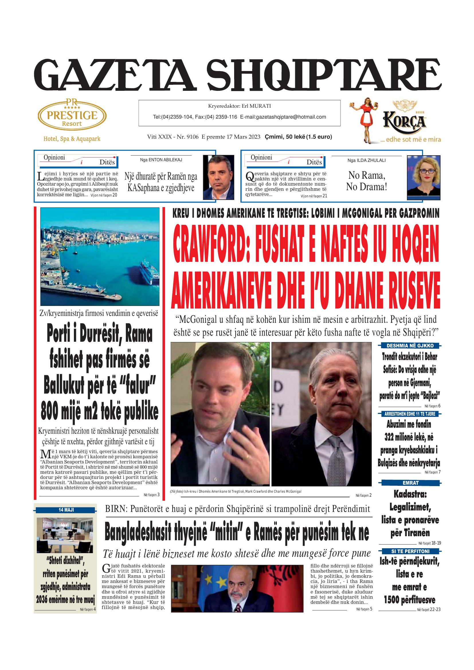 Gazeta Shqiptare 2023-03-17