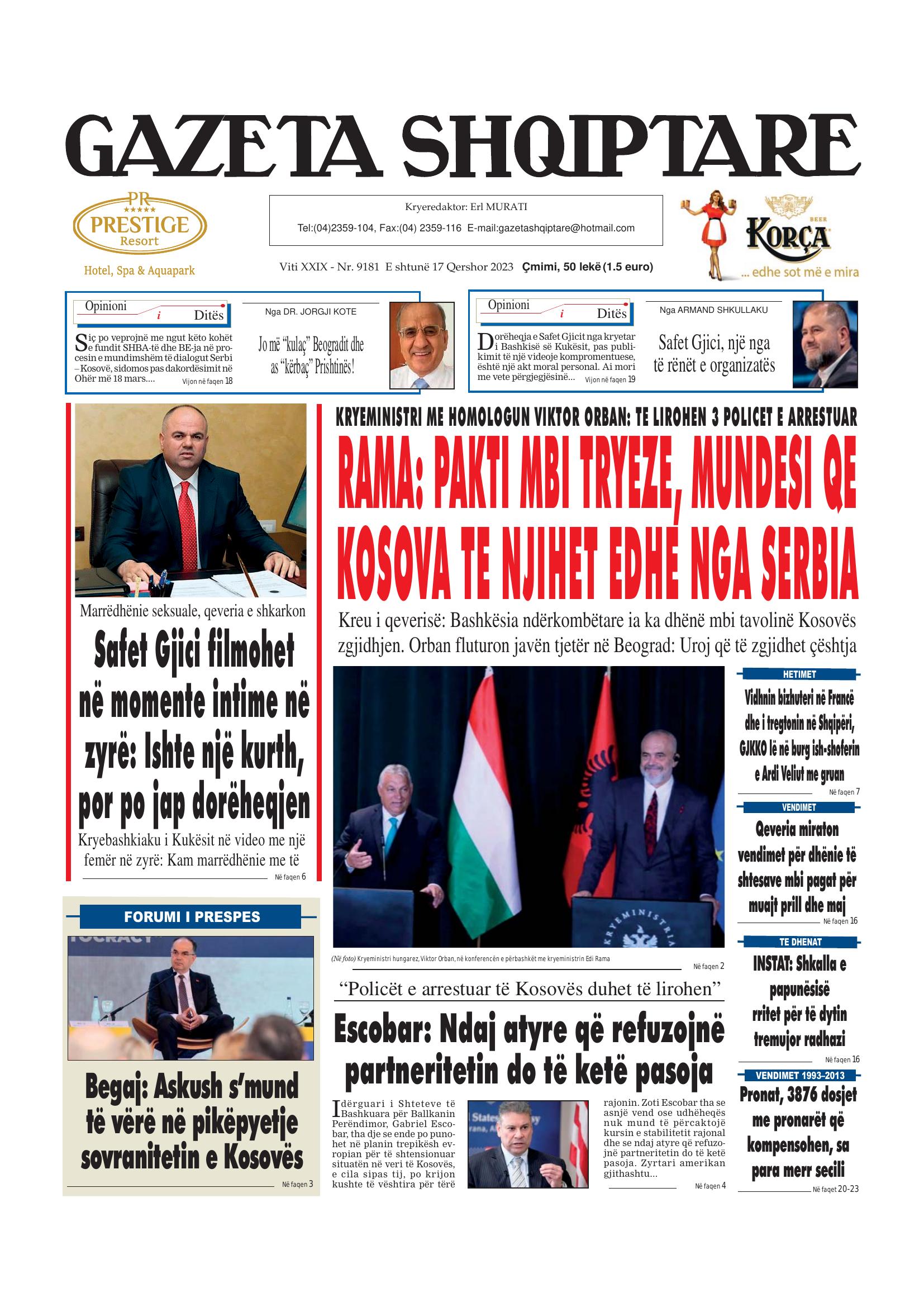 Gazeta Shqiptare 2023-06-17