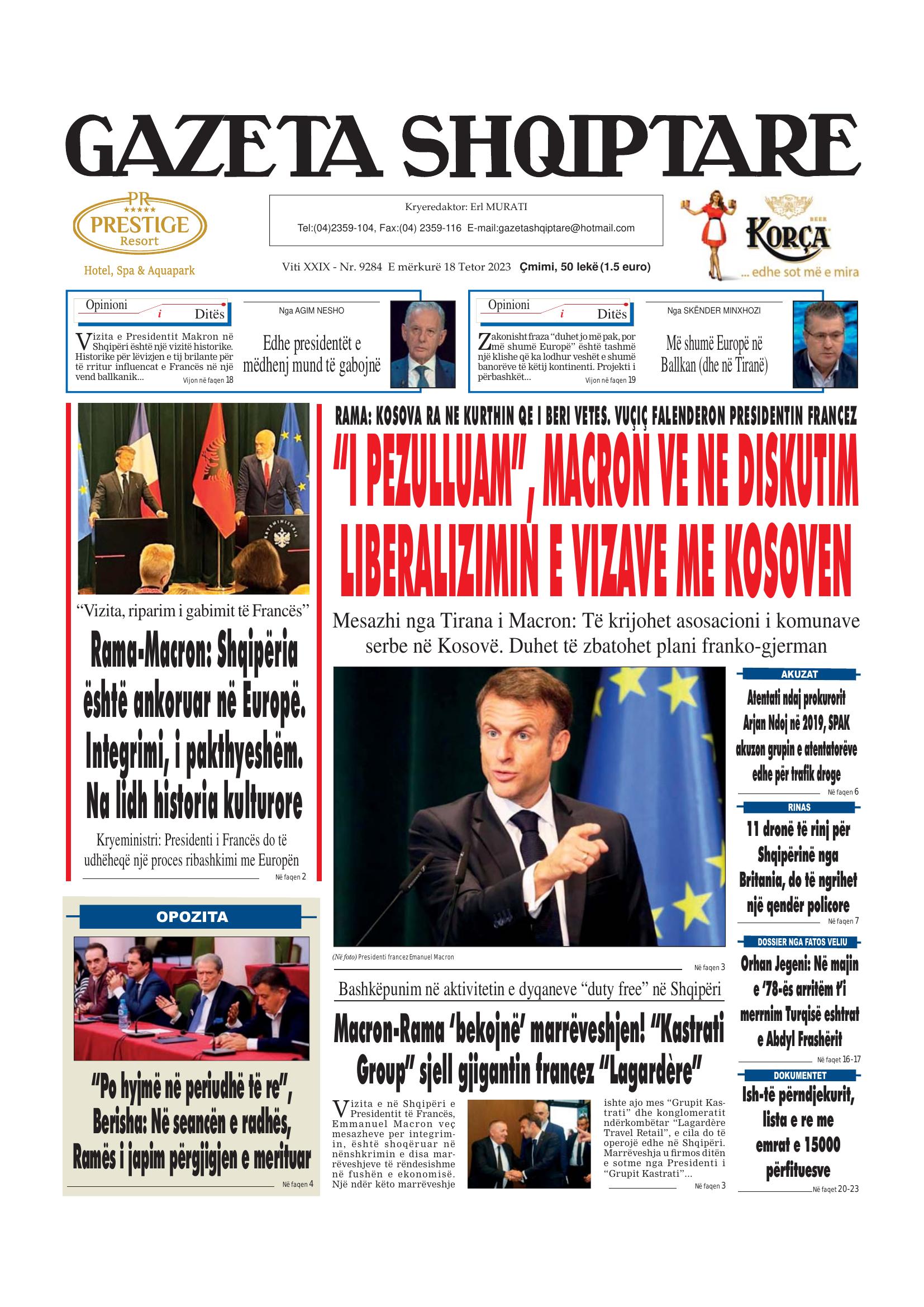 Gazeta Shqiptare 2023-10-18