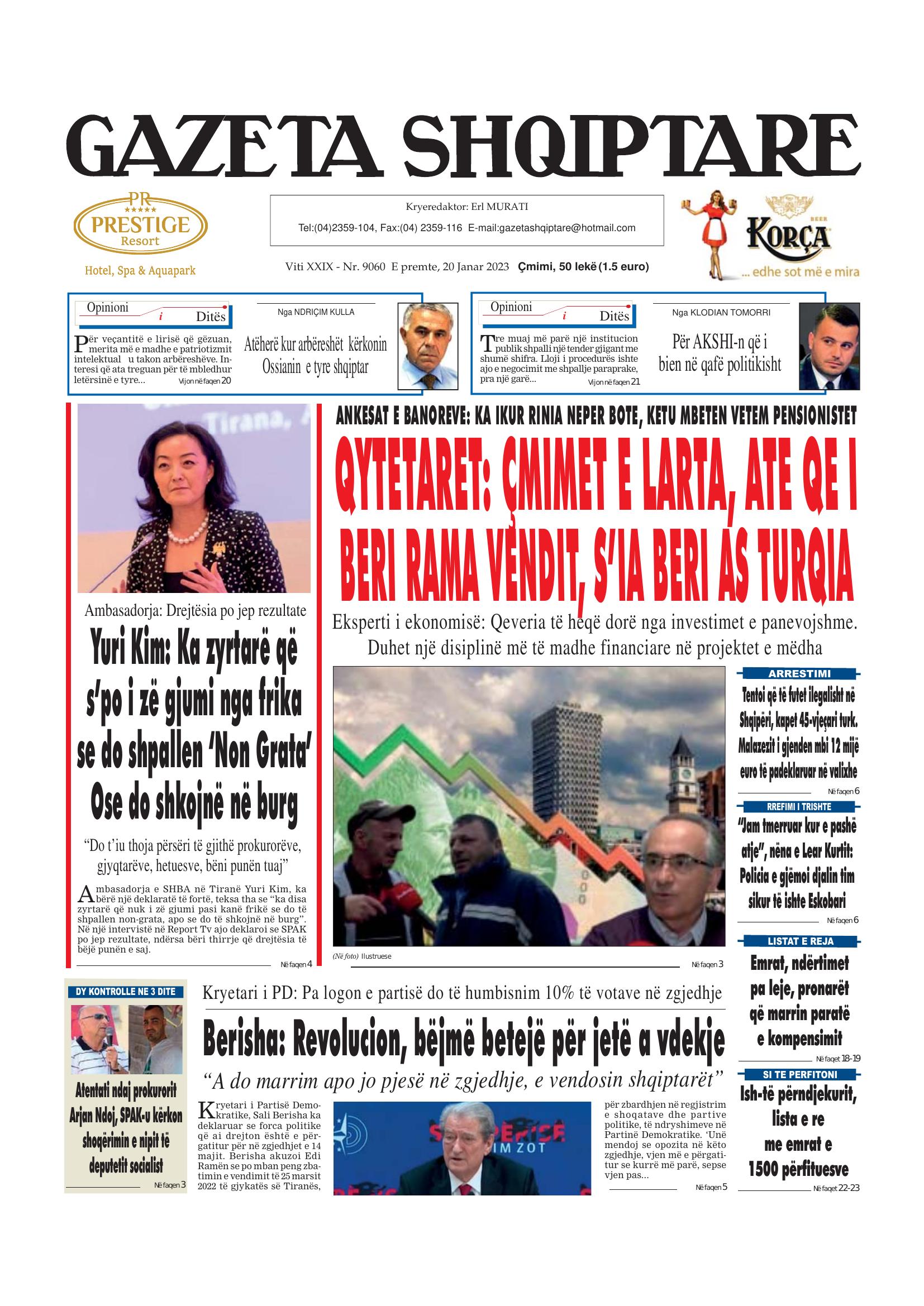 Gazeta Shqiptare 2023-01-20