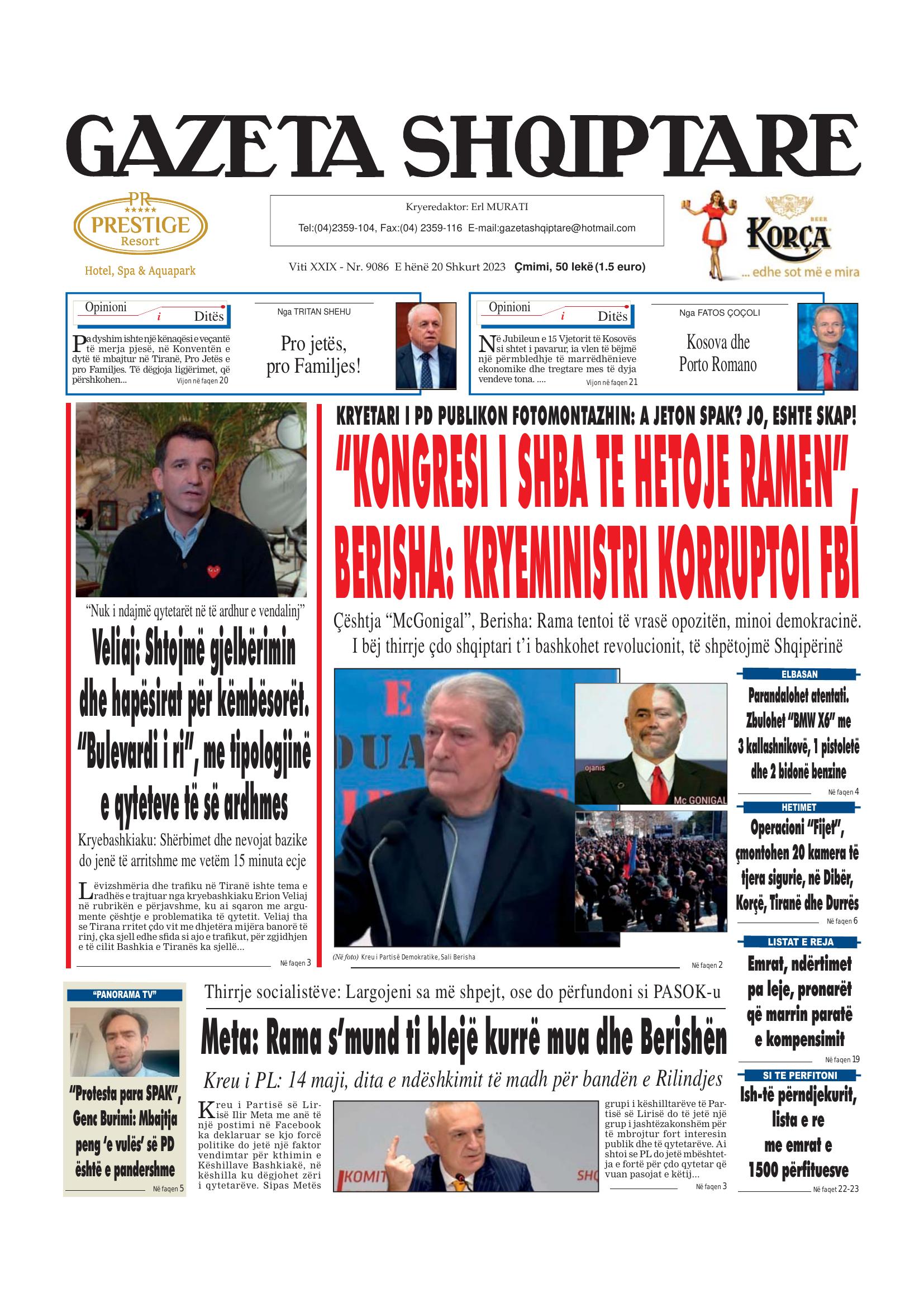 Gazeta Shqiptare 2023-02-20