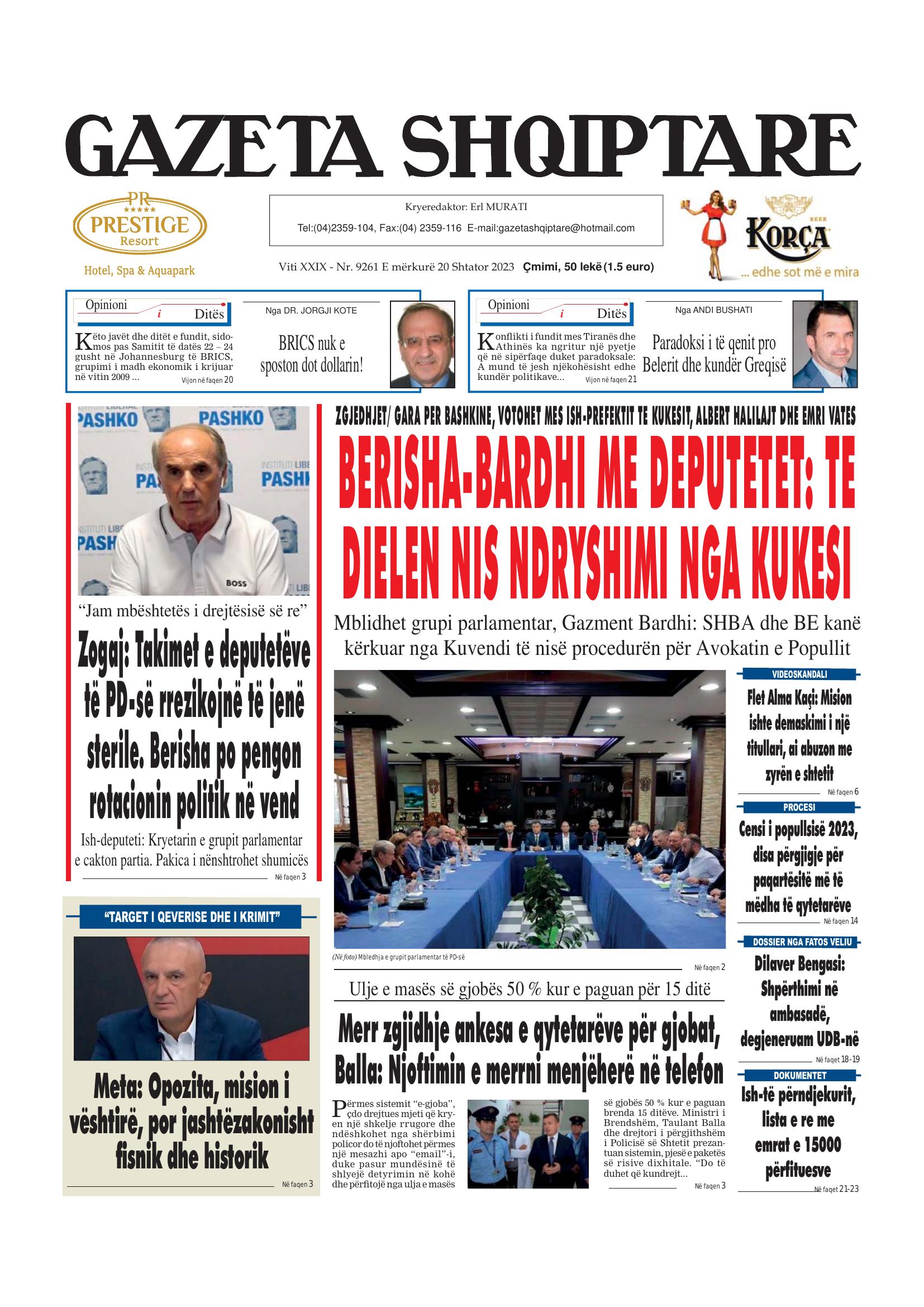 Gazeta Shqiptare 2023-09-20