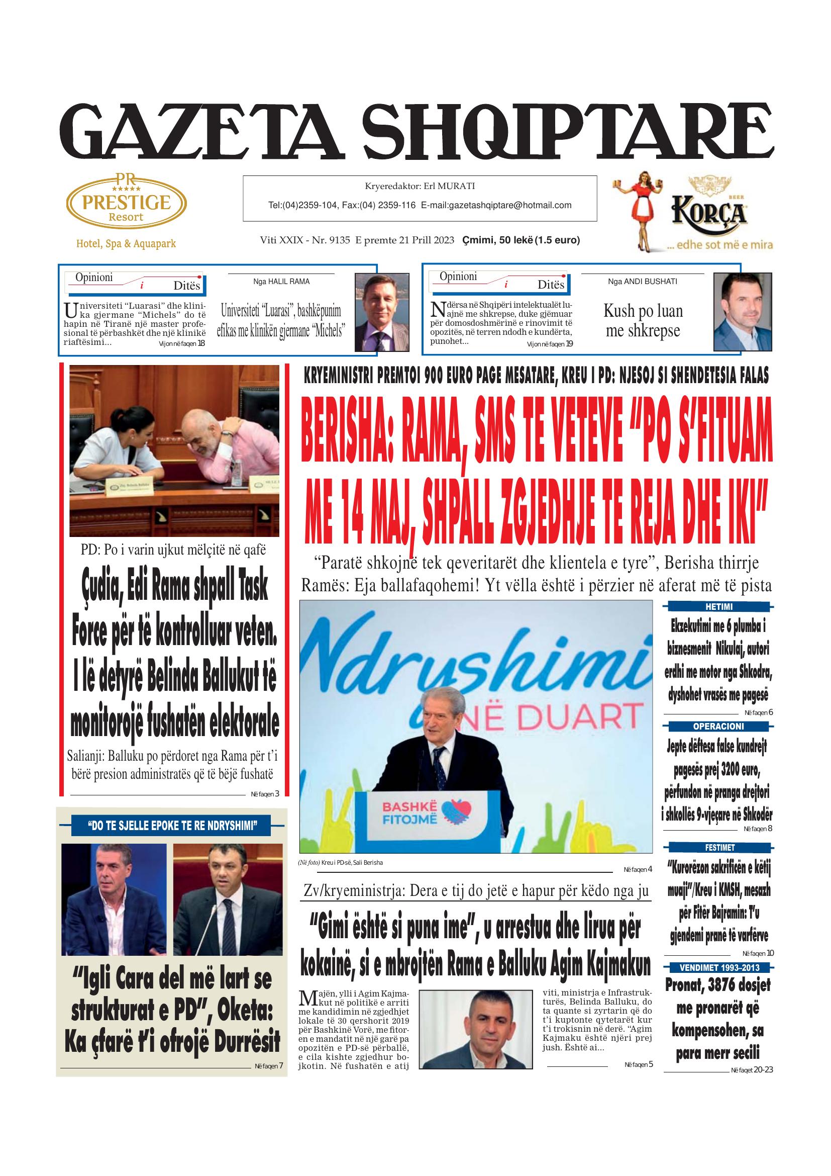 Gazeta Shqiptare 2023-04-21