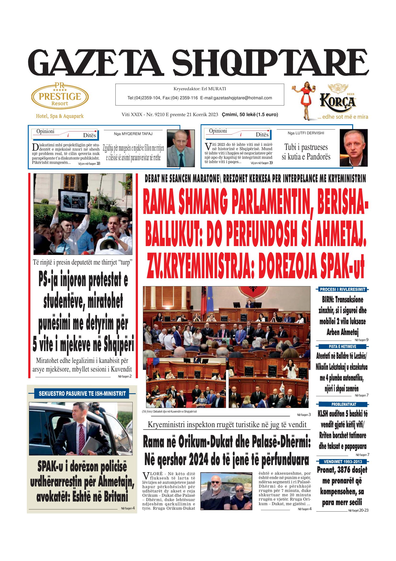 Gazeta Shqiptare 2023-07-21