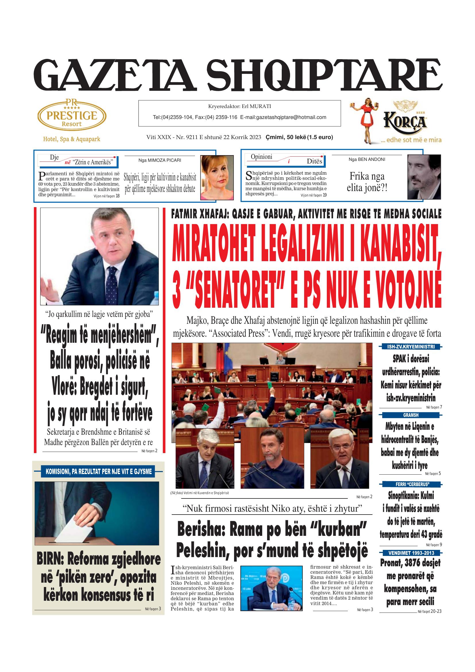 Gazeta Shqiptare 2023-07-22