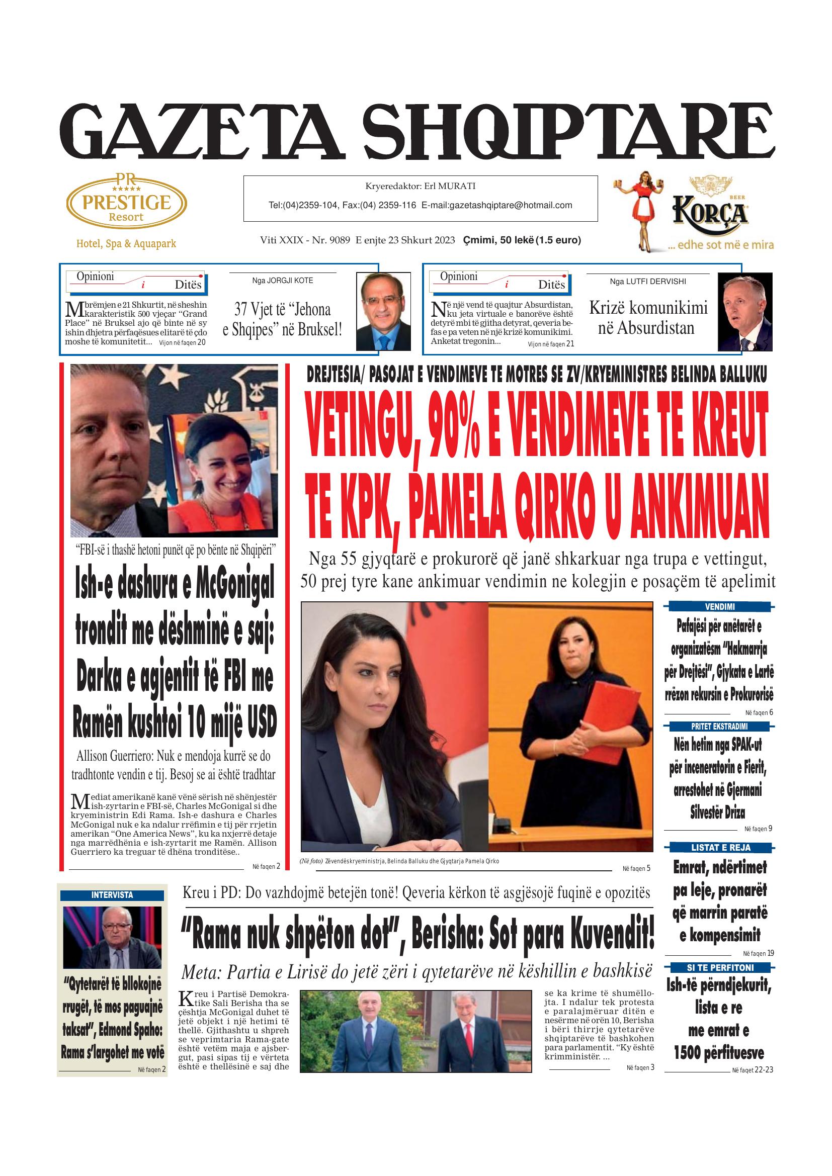 Gazeta Shqiptare 2023-02-23