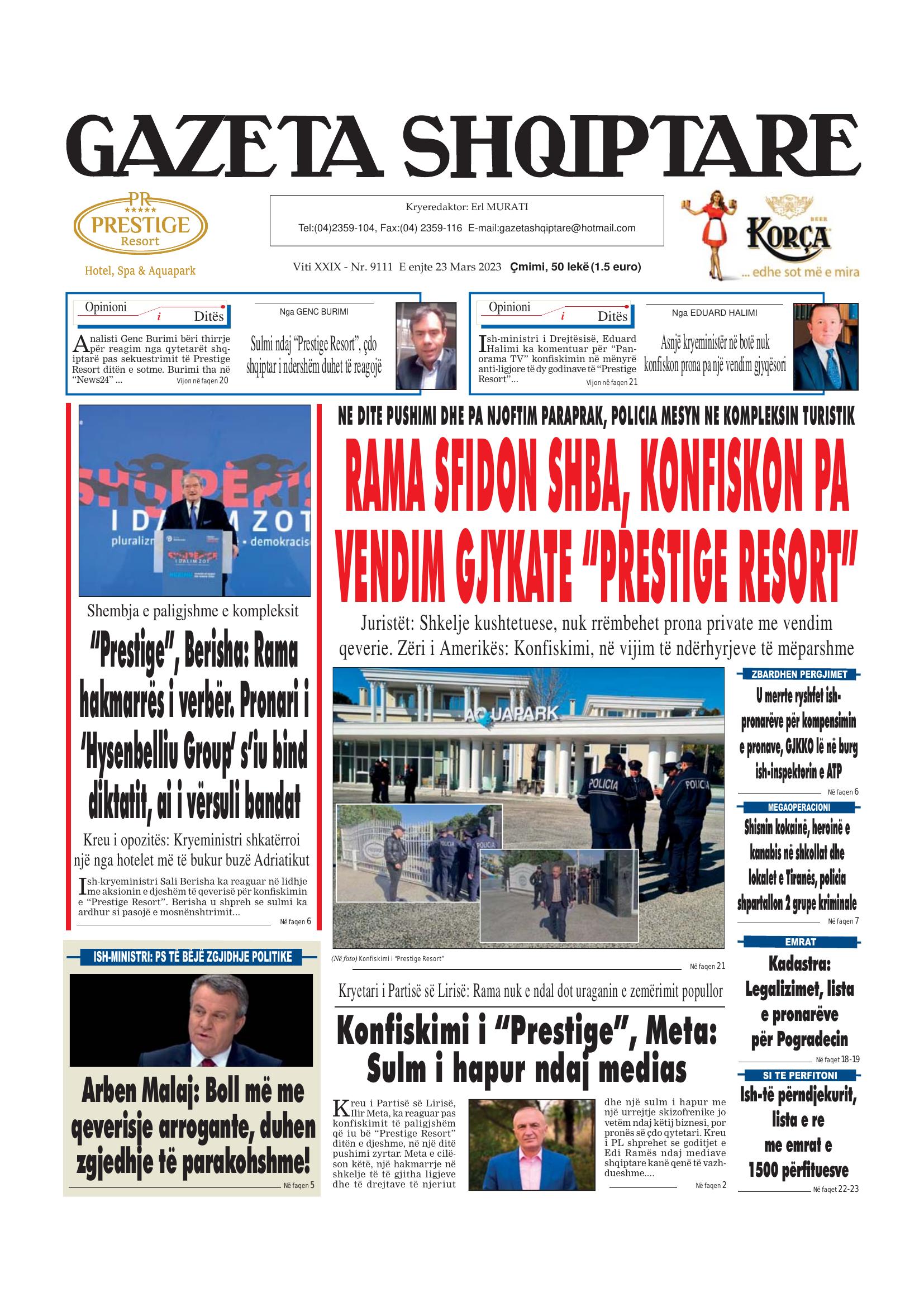 Gazeta Shqiptare 2023-03-23