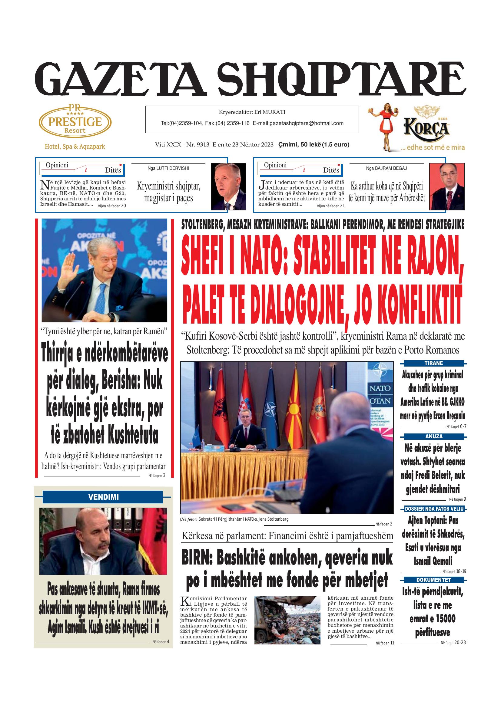 Gazeta Shqiptare 2023-11-23
