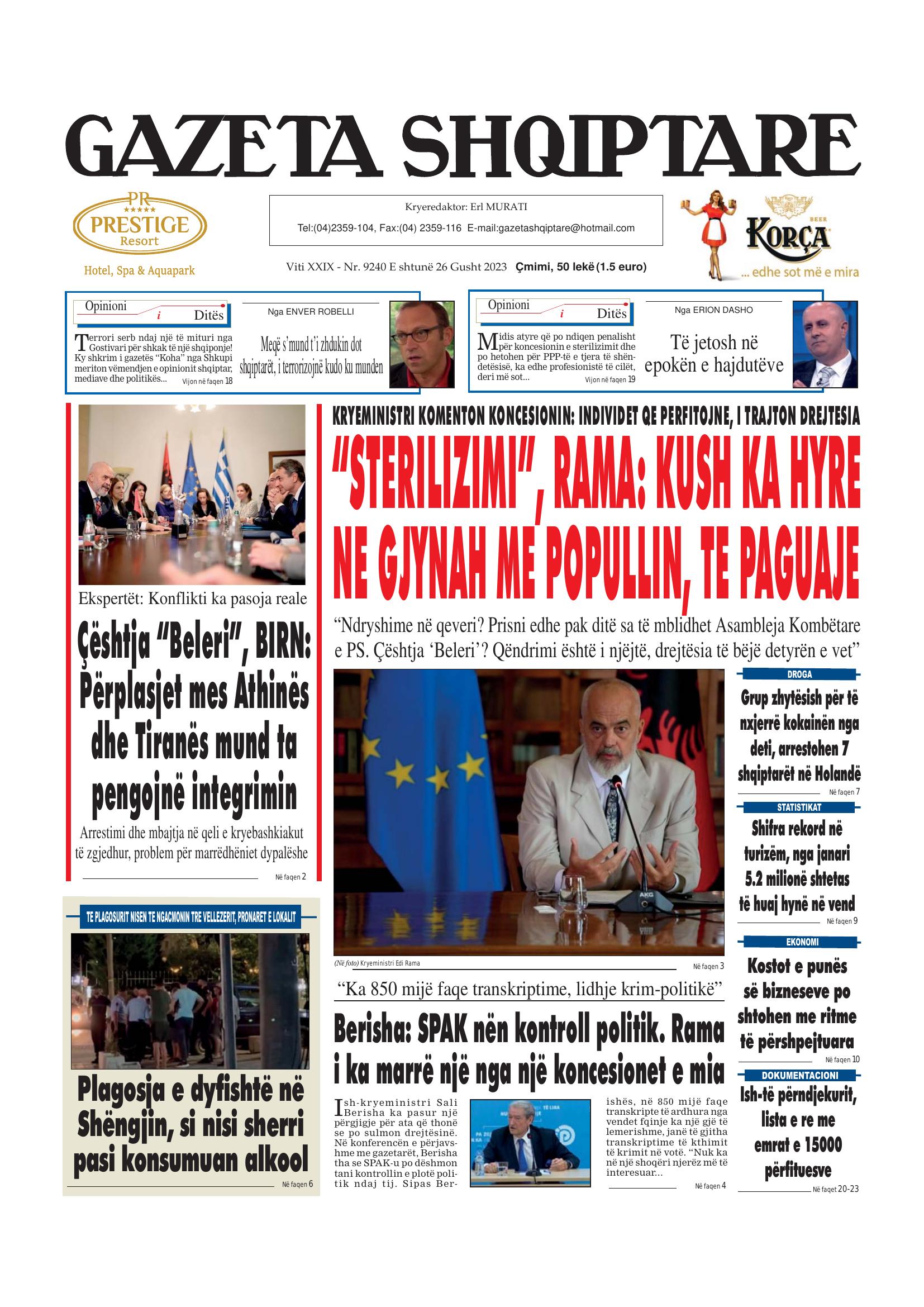 Gazeta Shqiptare 2023-08-26