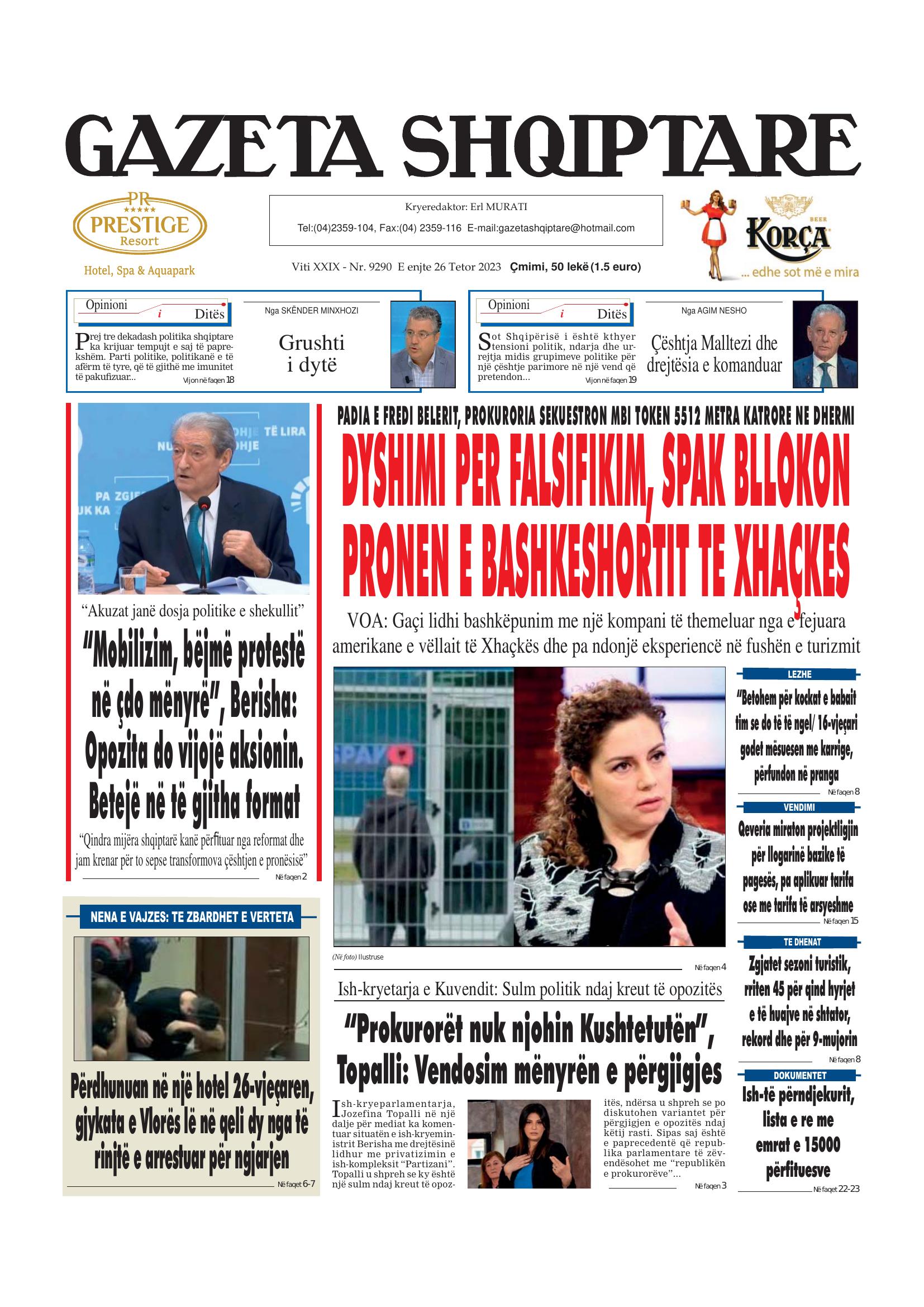 Gazeta Shqiptare 2023-10-26
