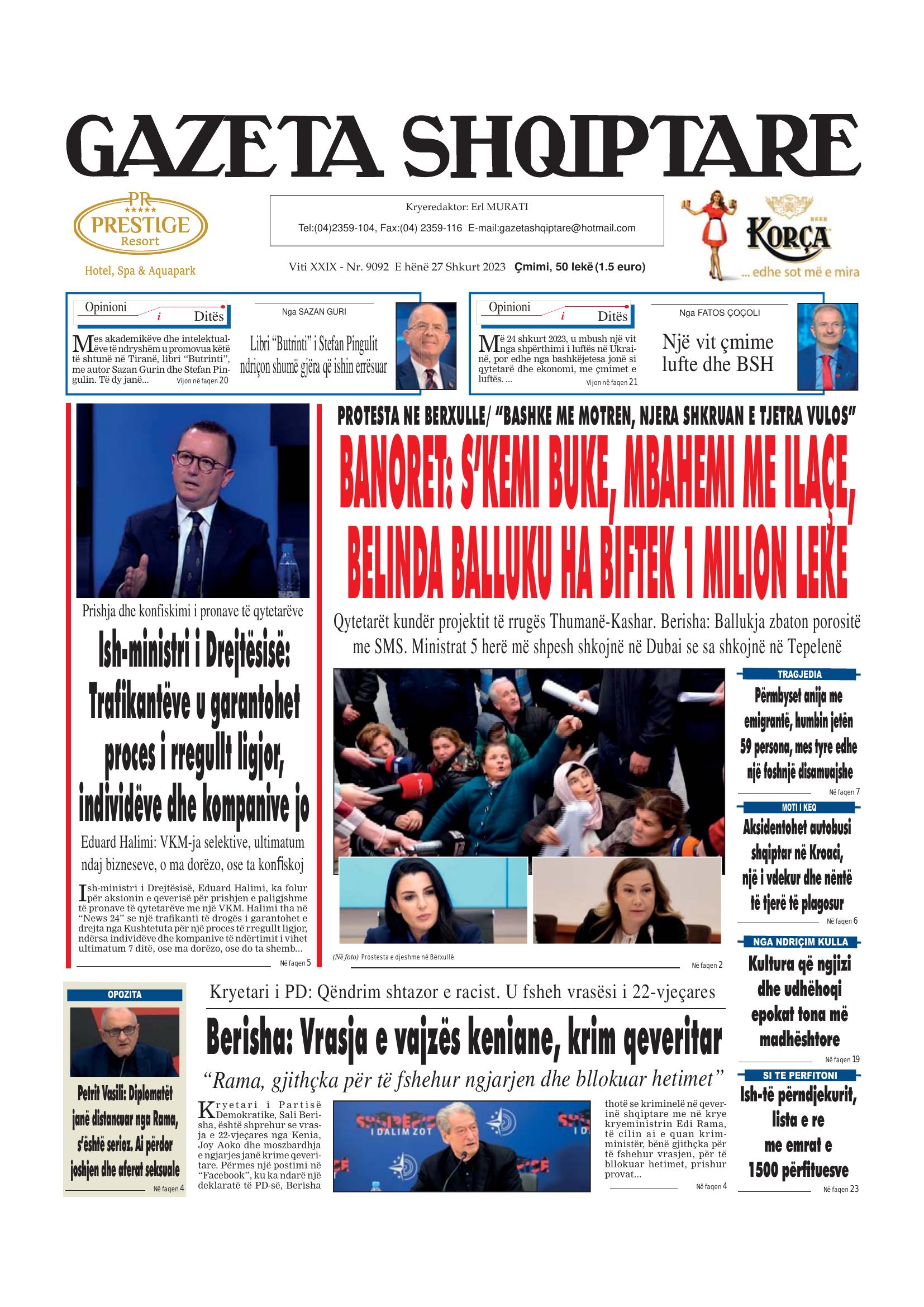 Gazeta Shqiptare 2023-02-27