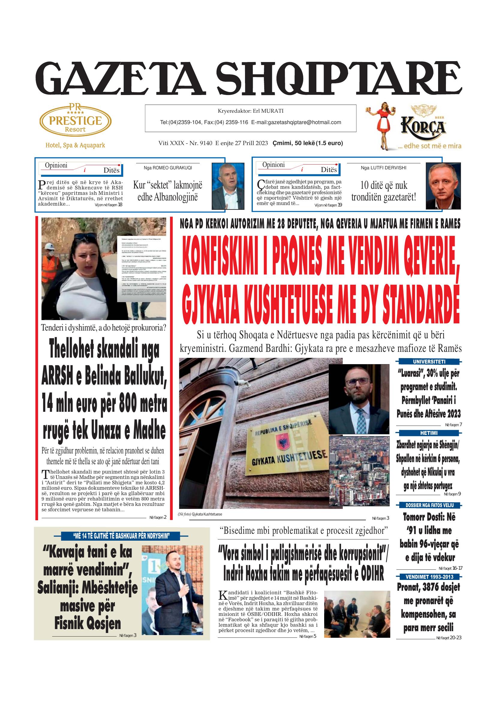 Gazeta Shqiptare 2023-04-27