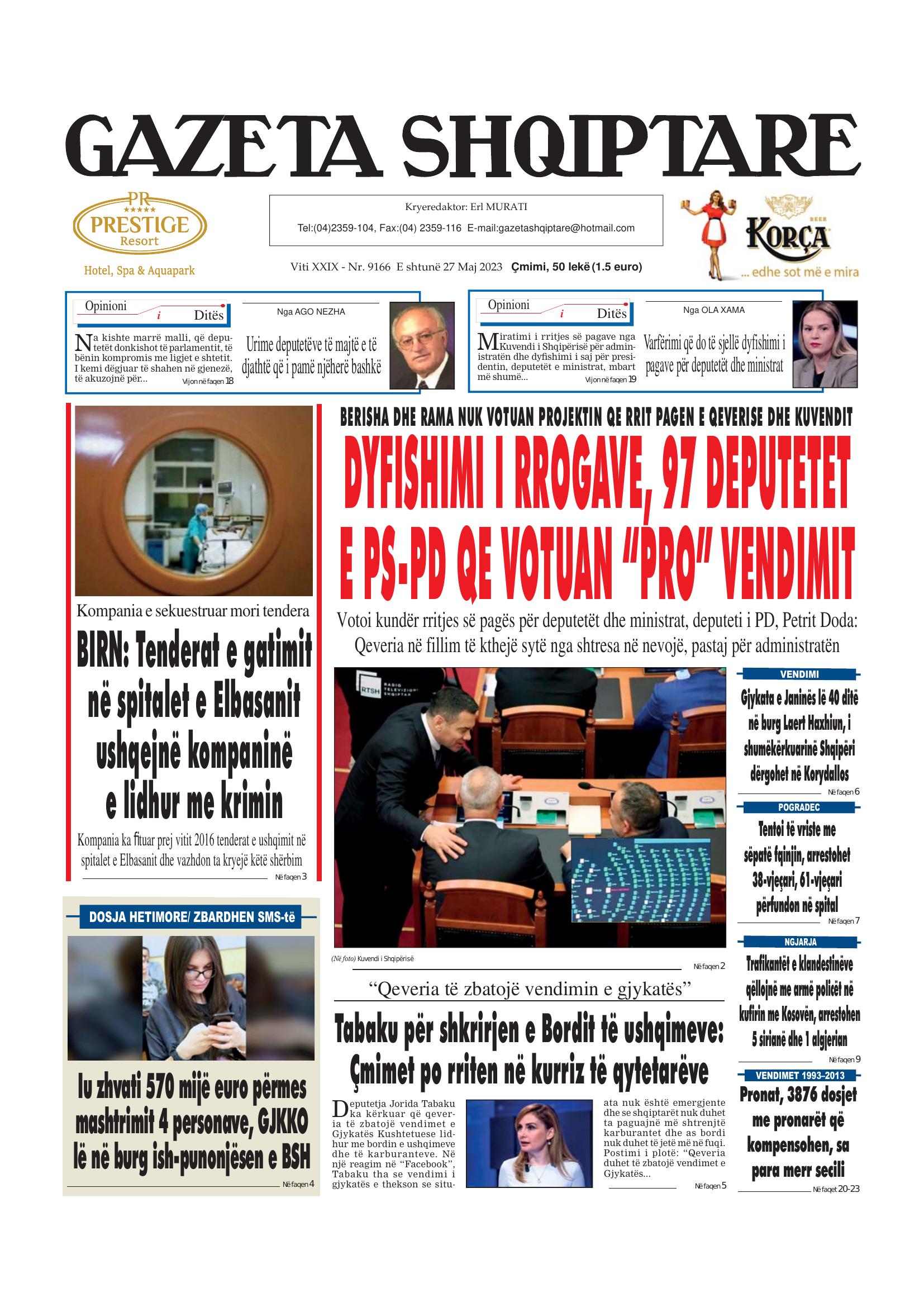 Gazeta Shqiptare 2023-05-27