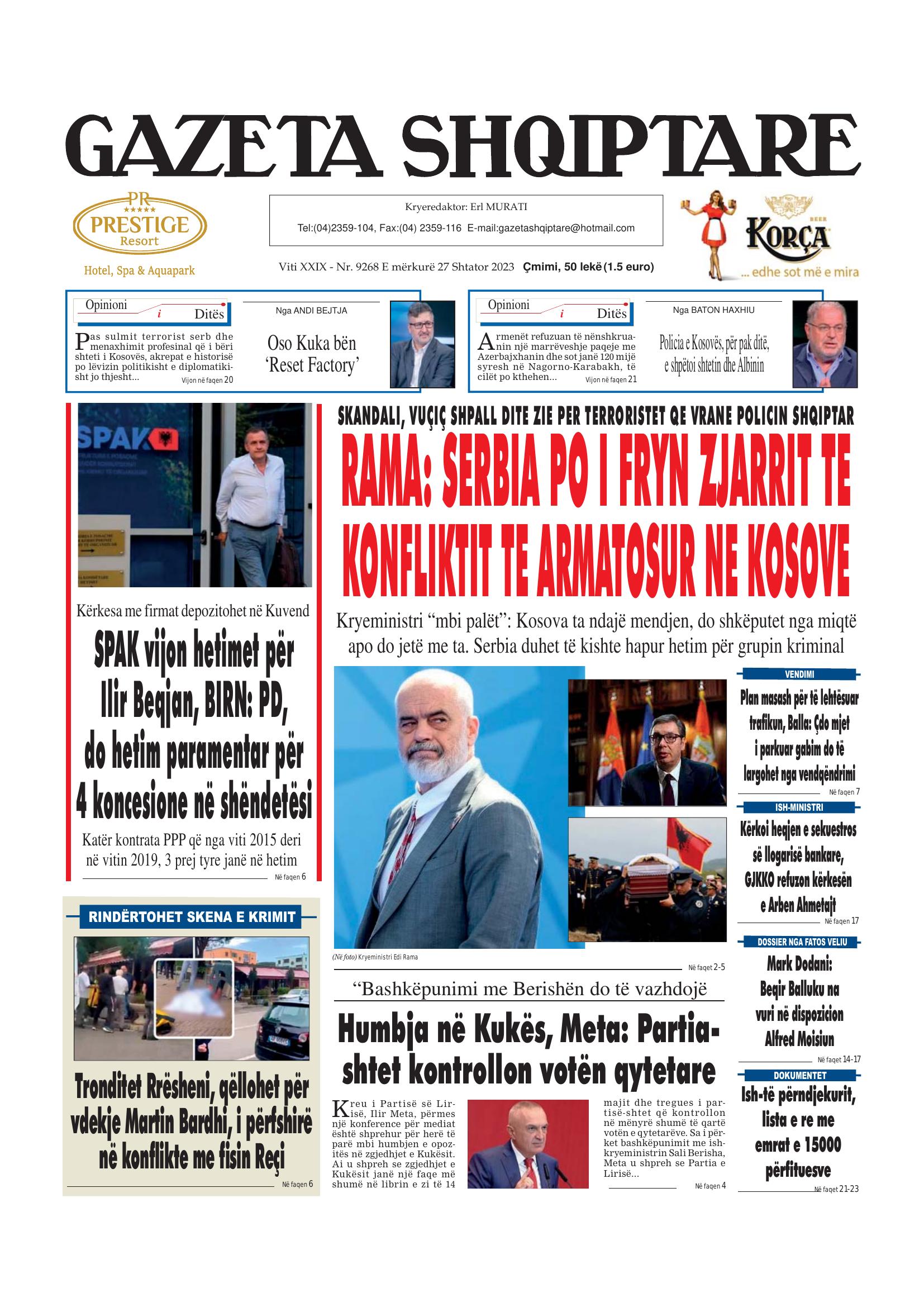 Gazeta Shqiptare 2023-09-27