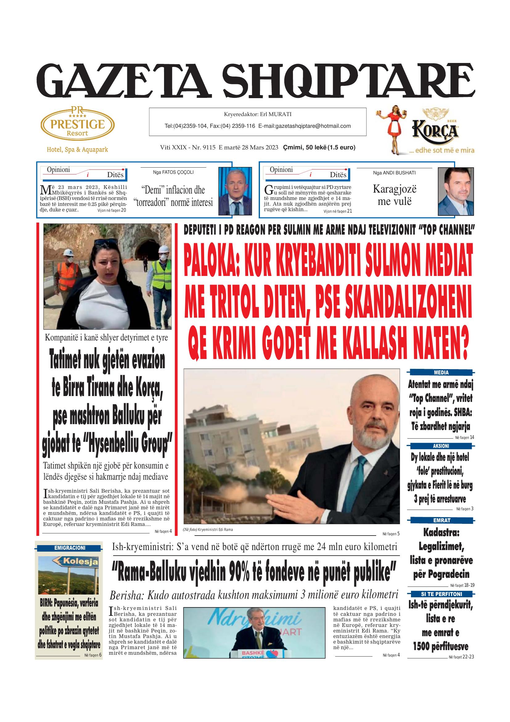 Gazeta Shqiptare 2023-03-28