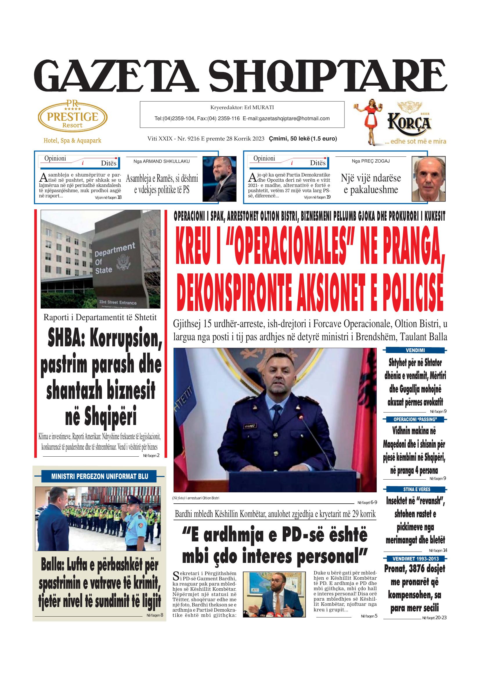 Gazeta Shqiptare 2023-07-28