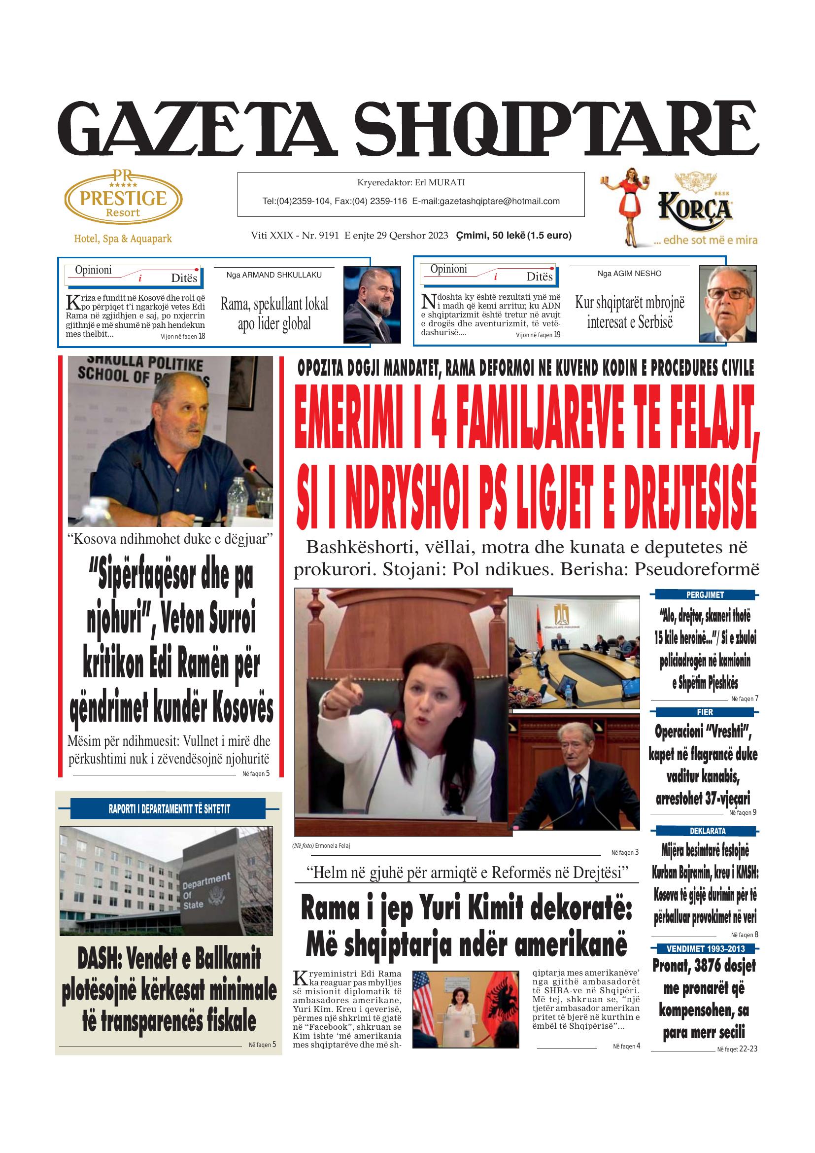 Gazeta Shqiptare 2023-06-29