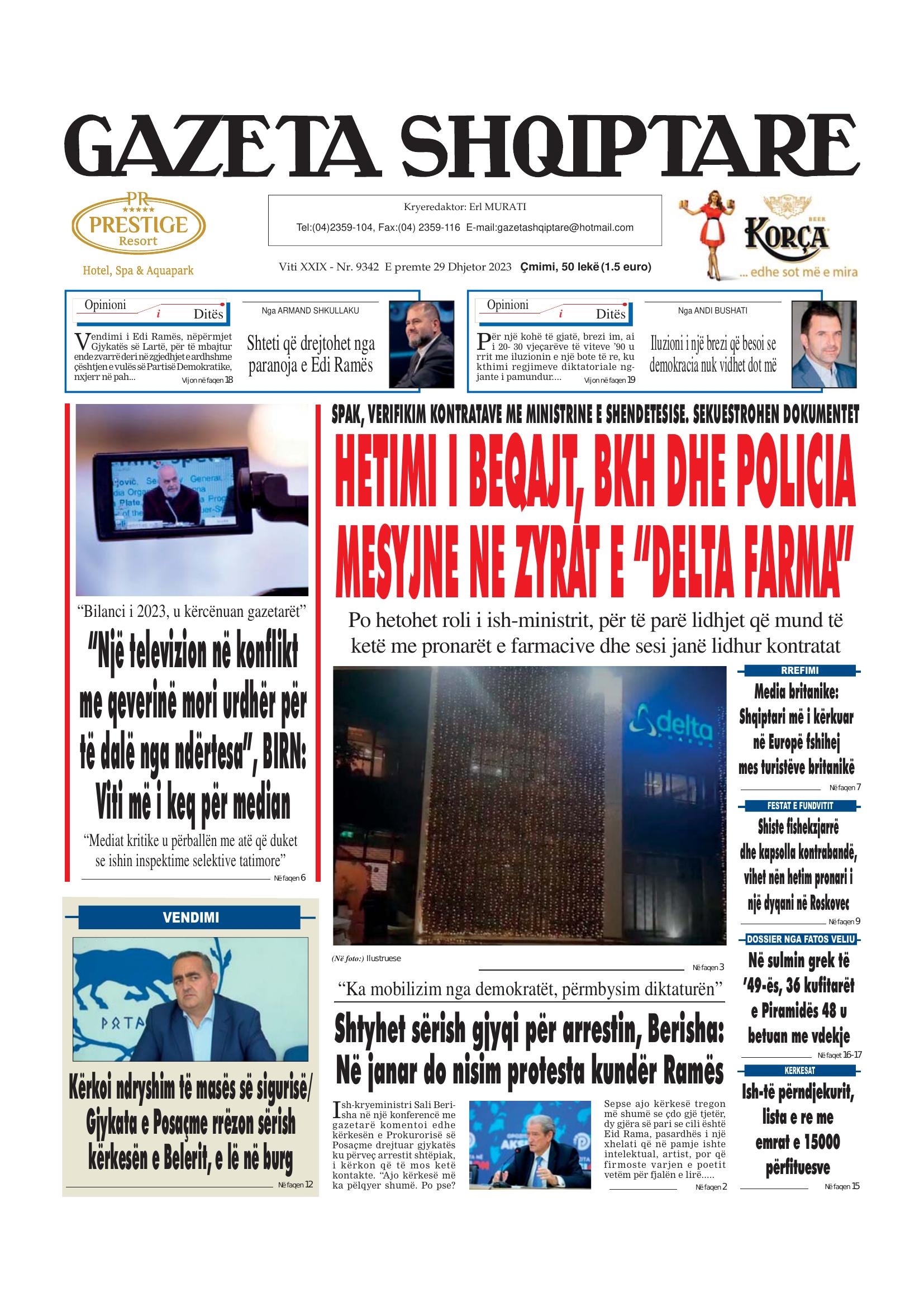 Gazeta Shqiptare 2023-12-29