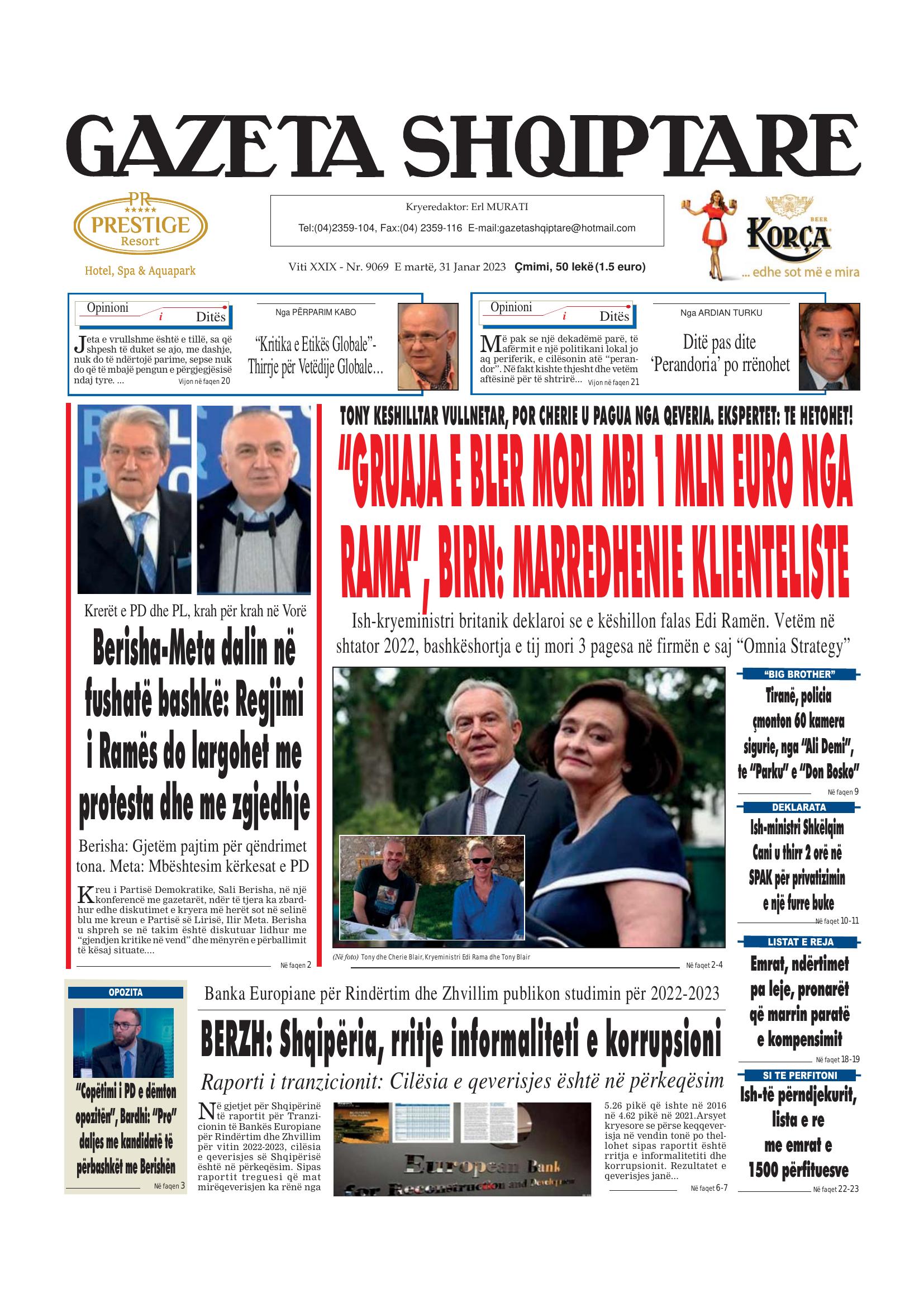Gazeta Shqiptare 2023-01-31