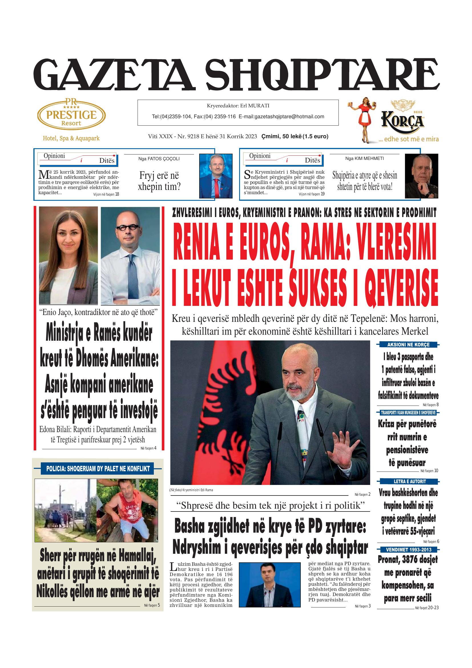 Gazeta Shqiptare 2023-07-31