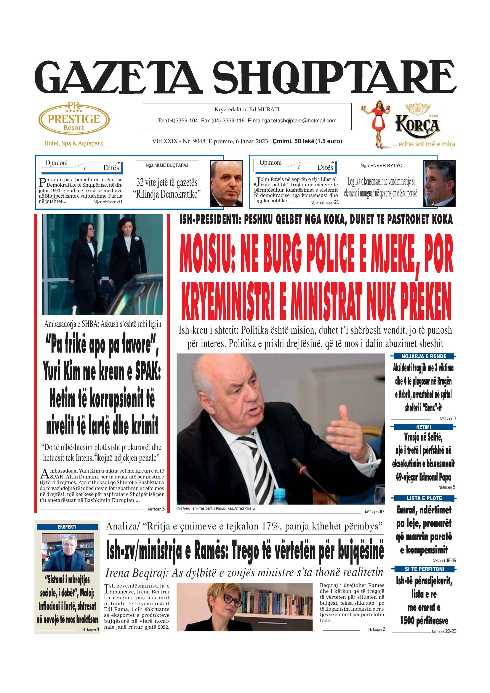 Gazeta Shqiptare 2023-01-06