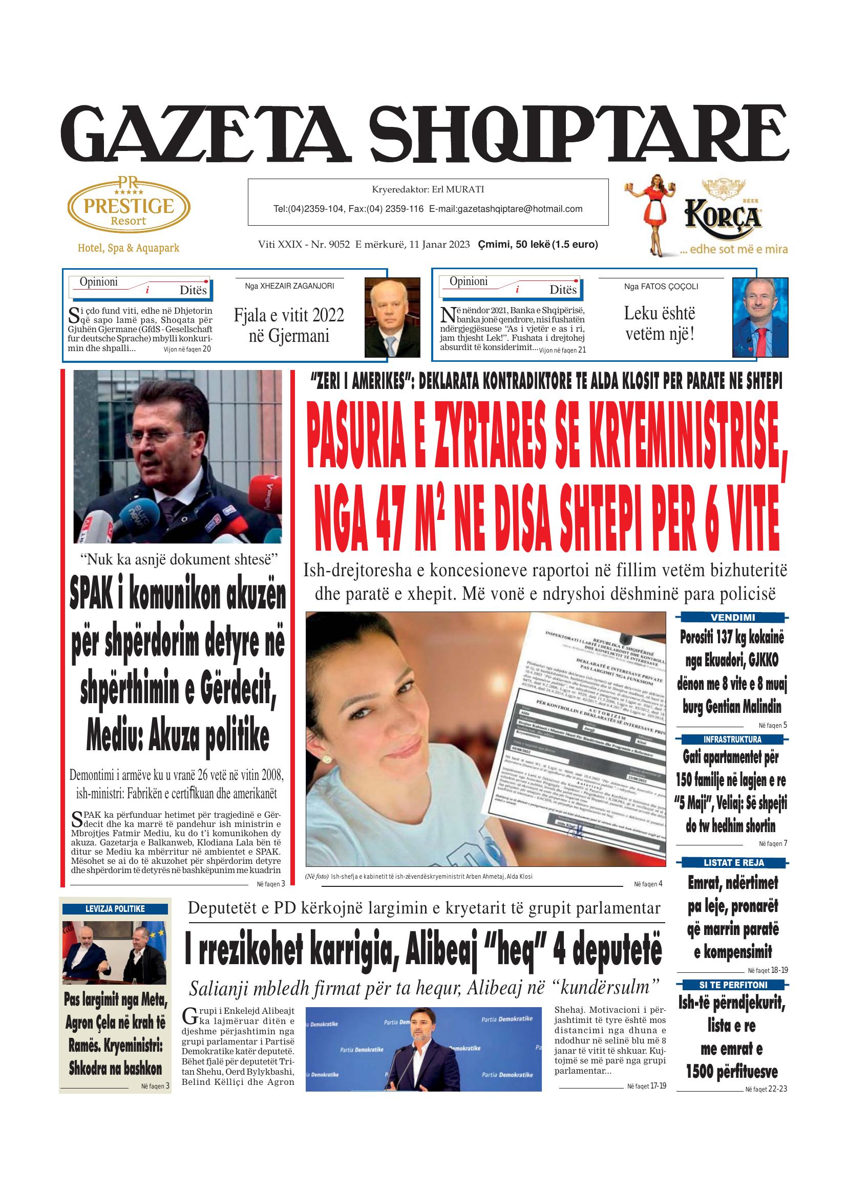Gazeta Shqiptare 2023-01-11