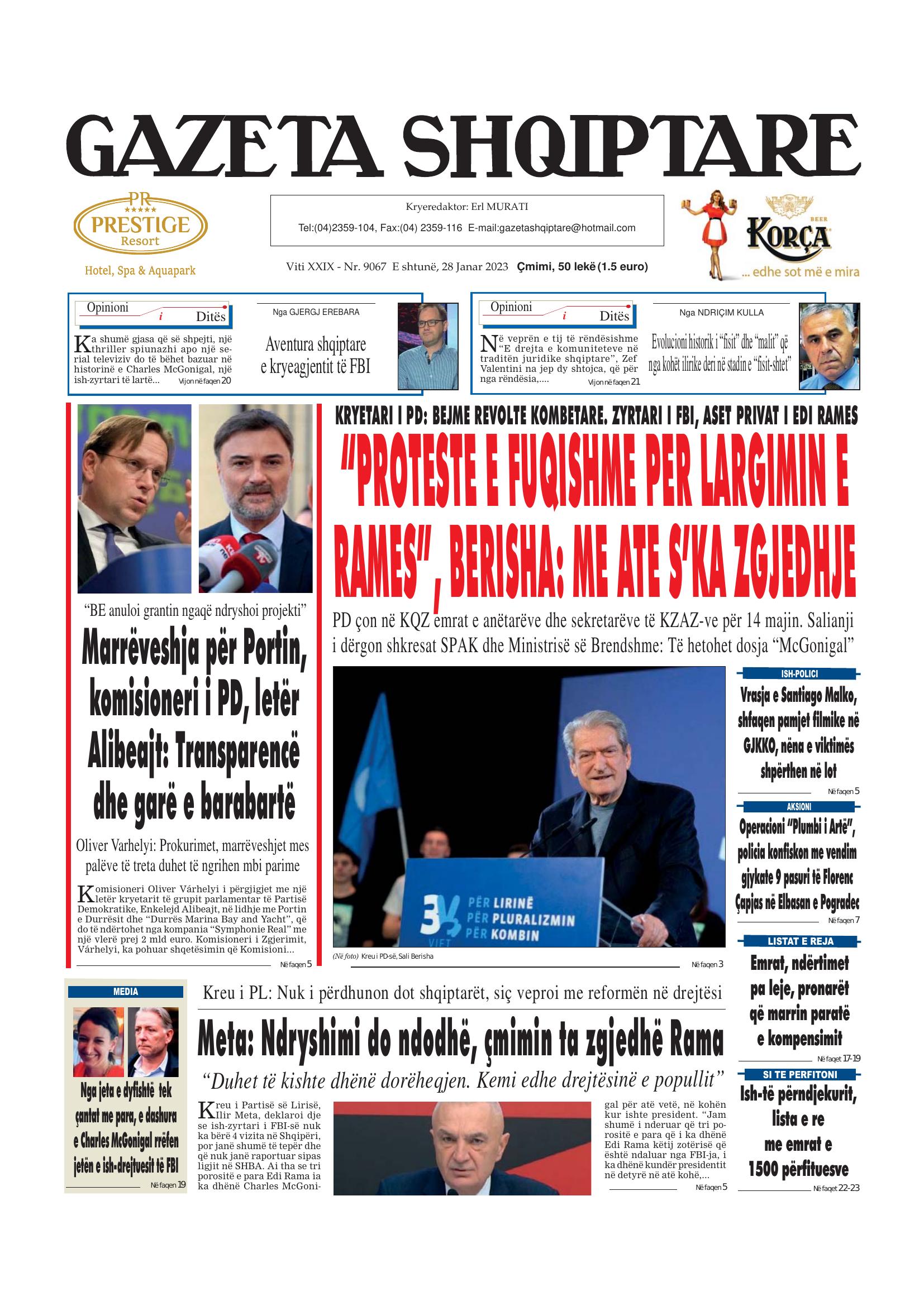 Gazeta Shqiptare 2023-01-28