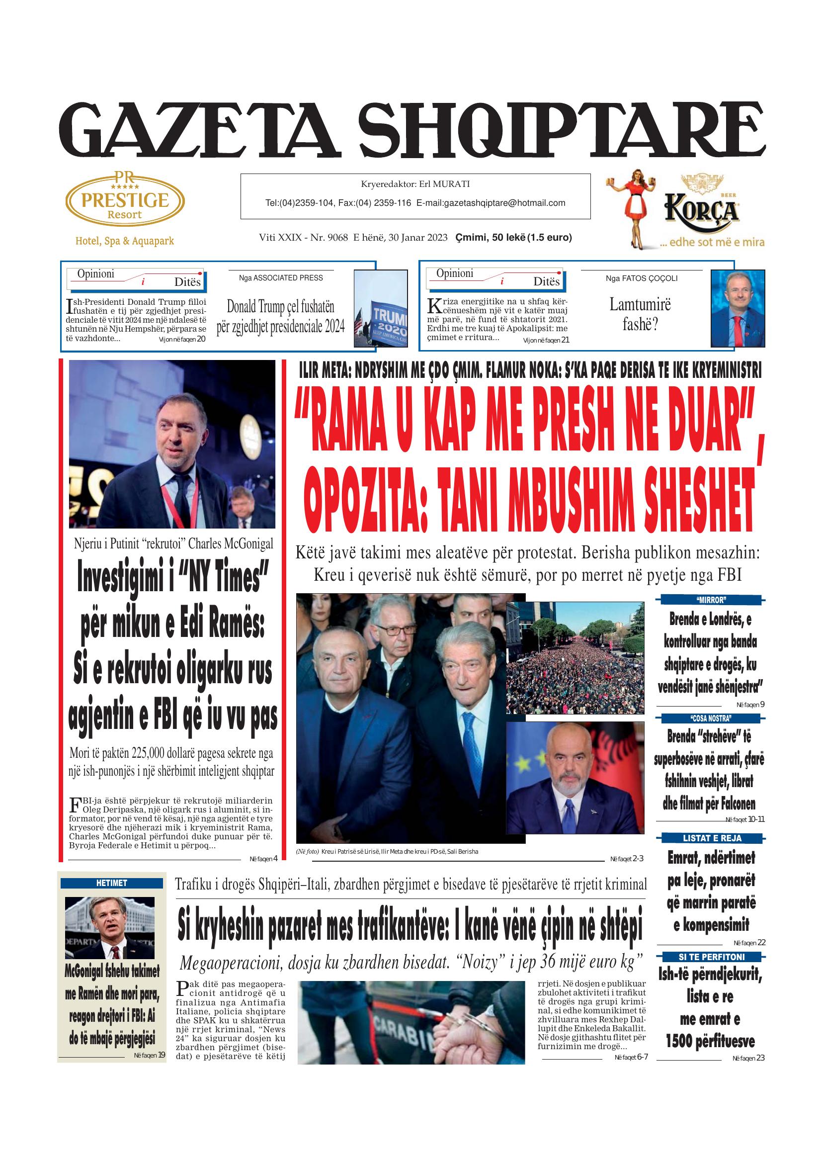 Gazeta Shqiptare 2023-01-30