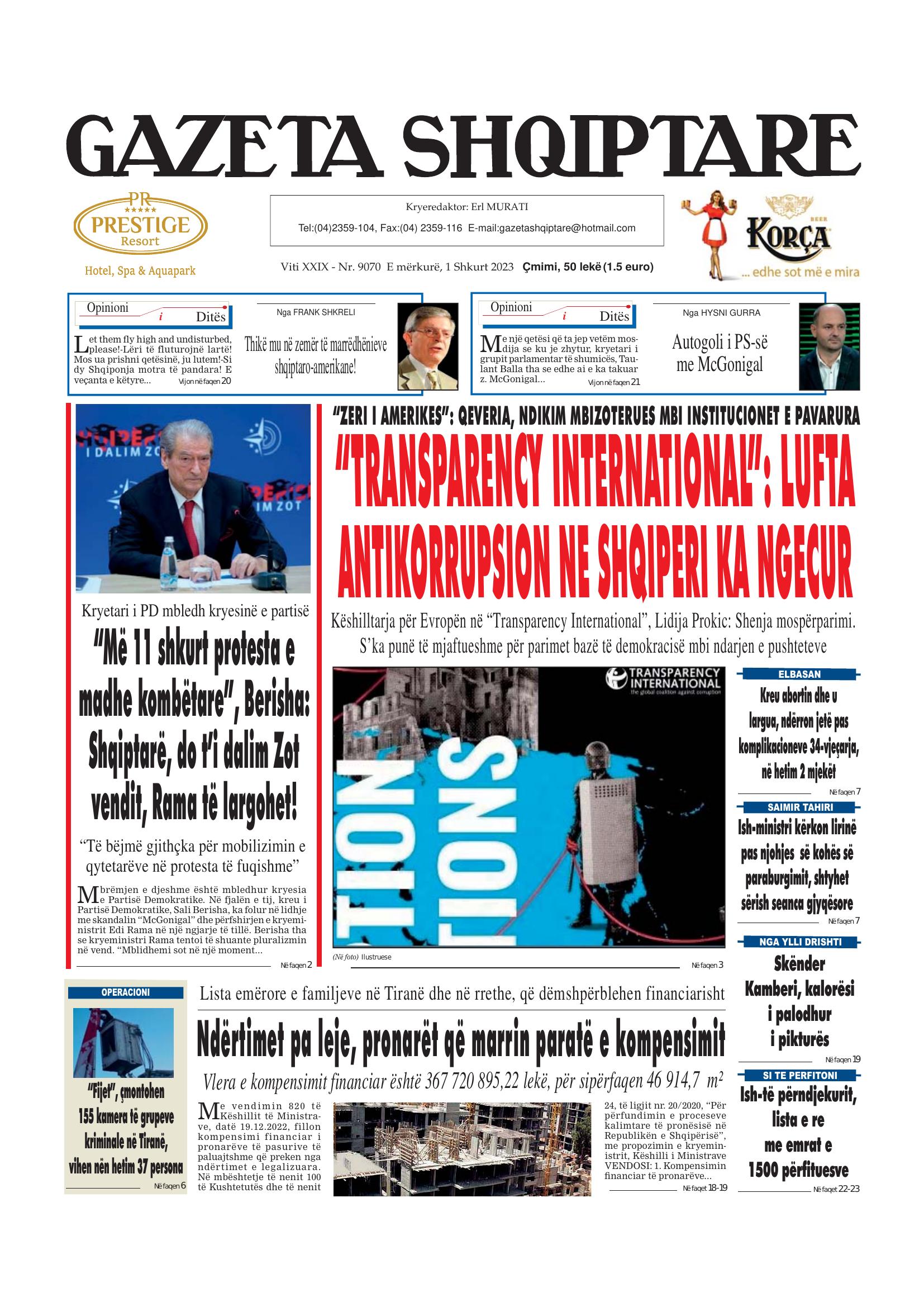 Gazeta Shqiptare 2023-02-01