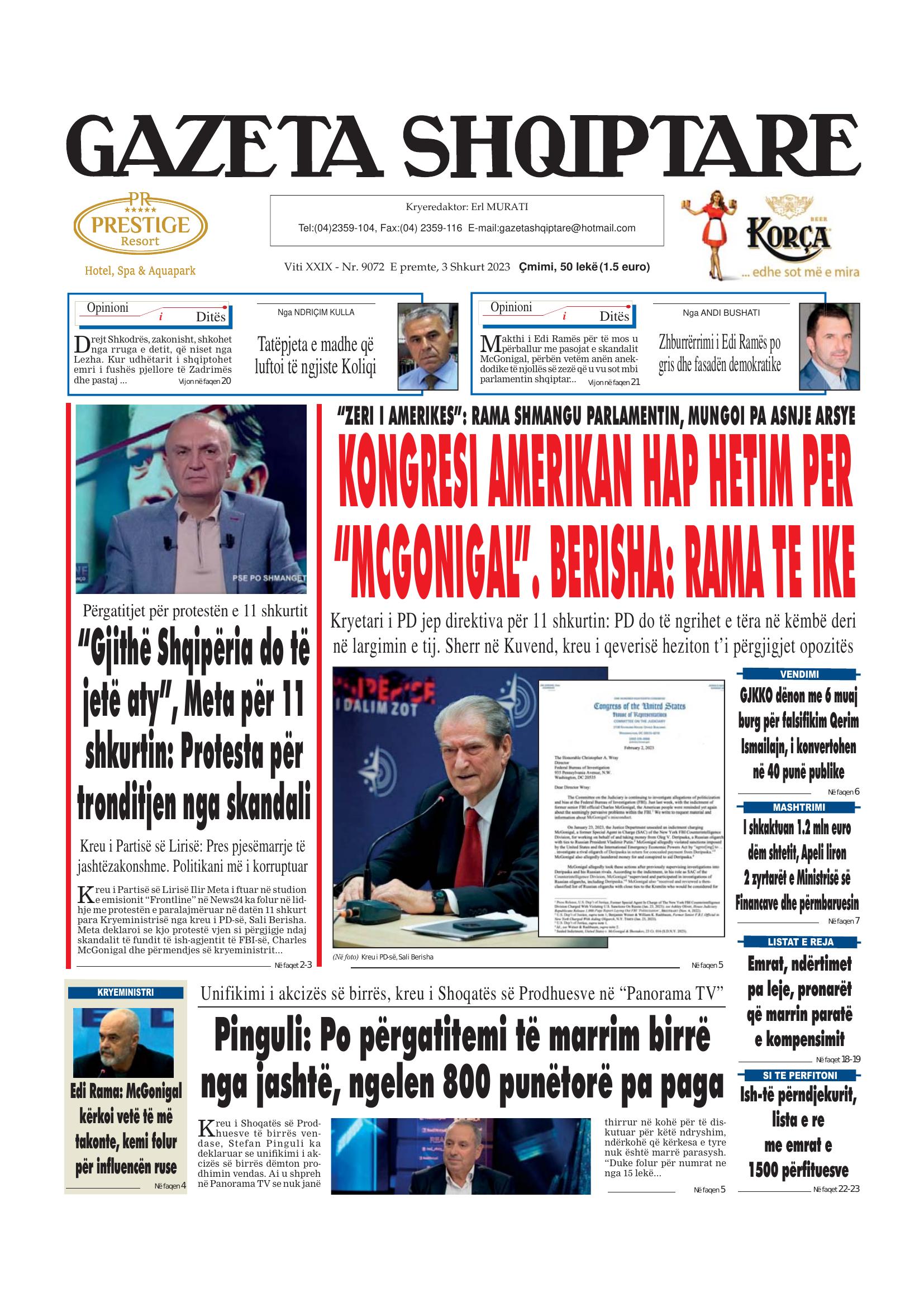 Gazeta Shqiptare 2023-02-03