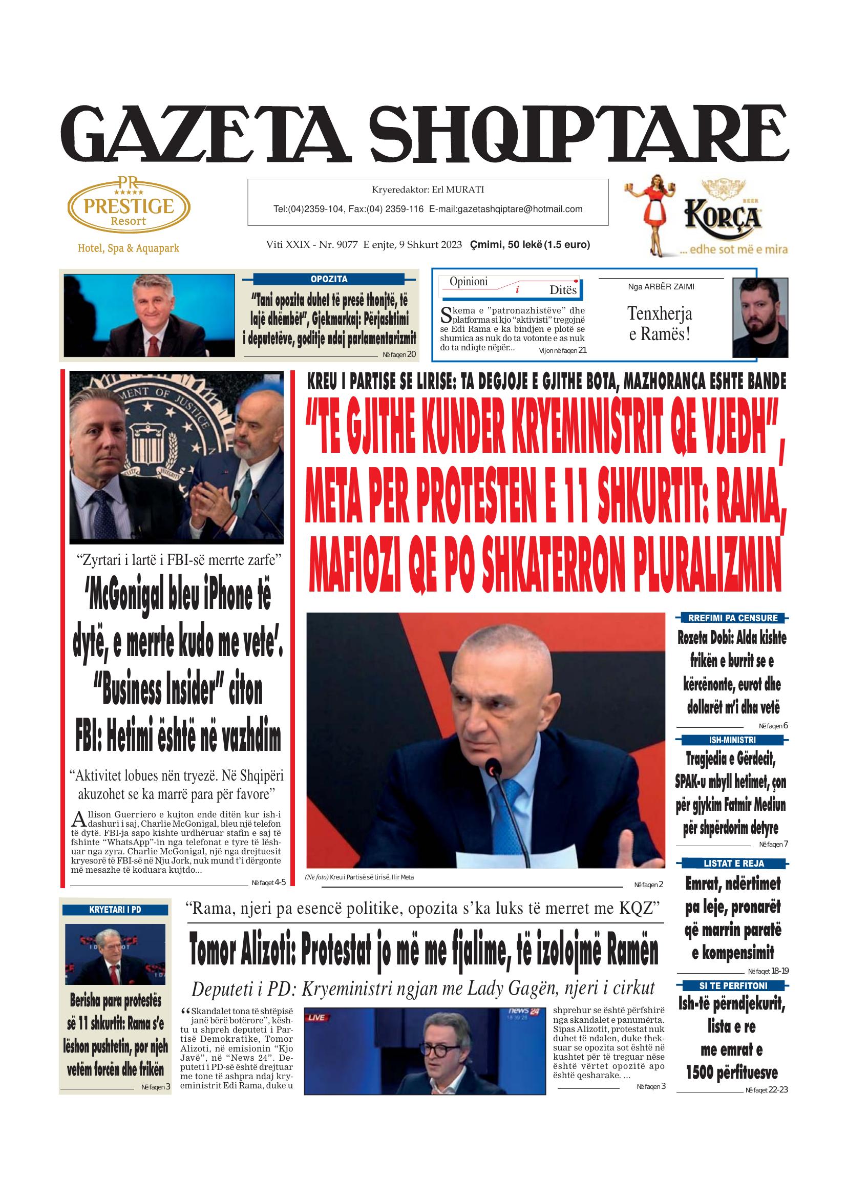 Gazeta Shqiptare 2023-02-09