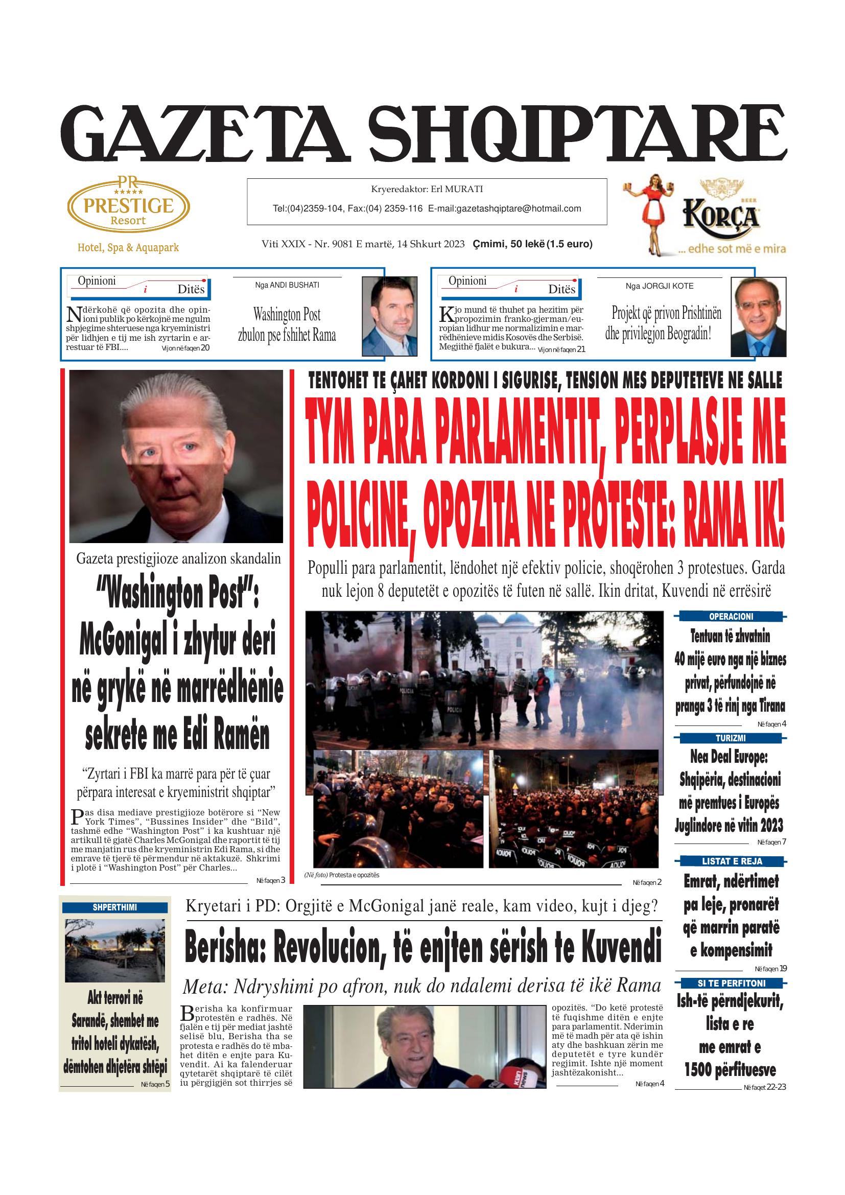 Gazeta Shqiptare 2023-02-14
