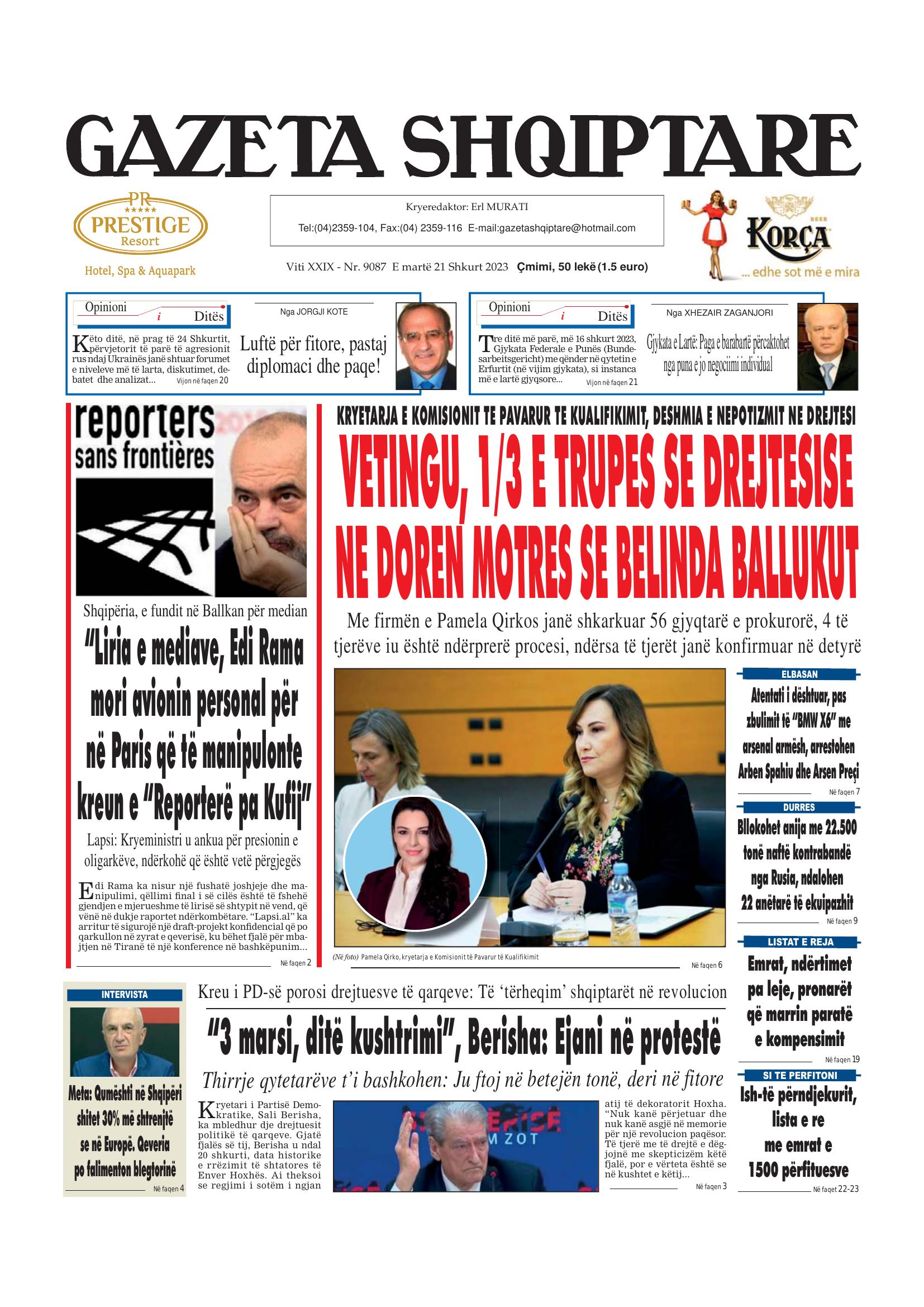 Gazeta Shqiptare 2023-02-21