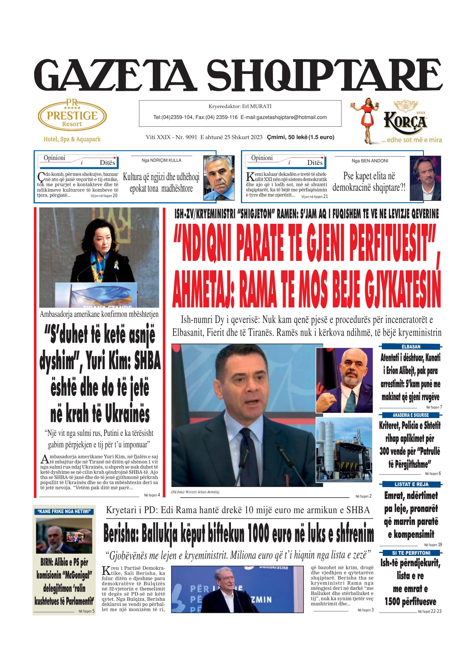 Gazeta Shqiptare 2023-02-25