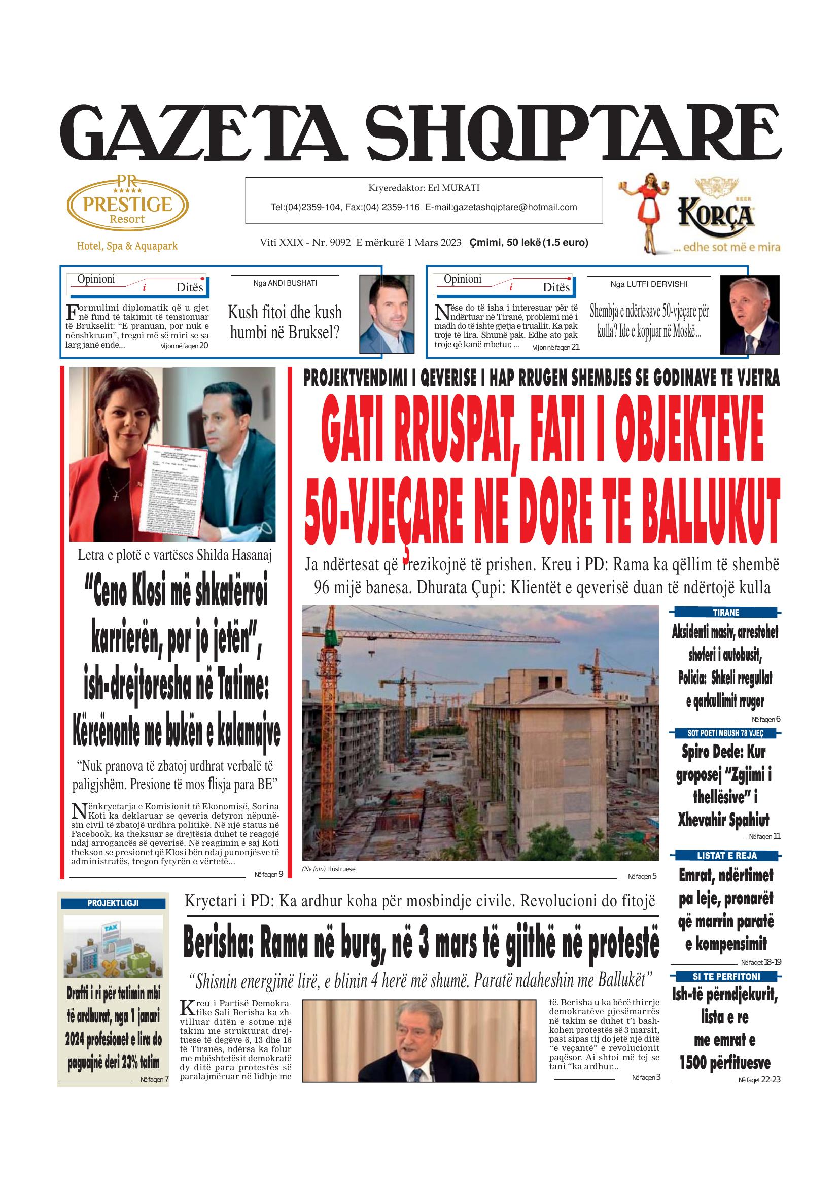 Gazeta Shqiptare 2023-03-01
