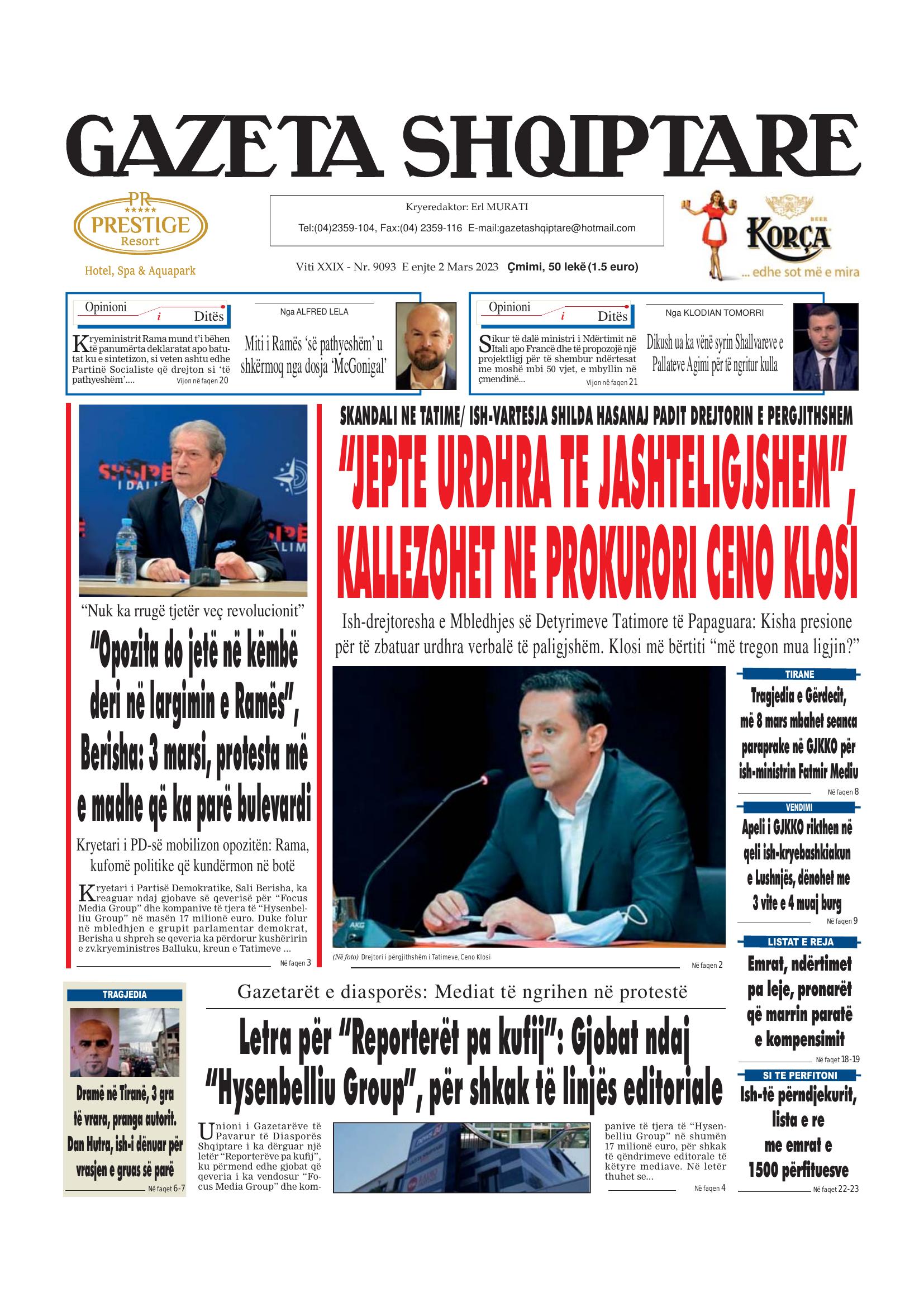 Gazeta Shqiptare 2023-03-02