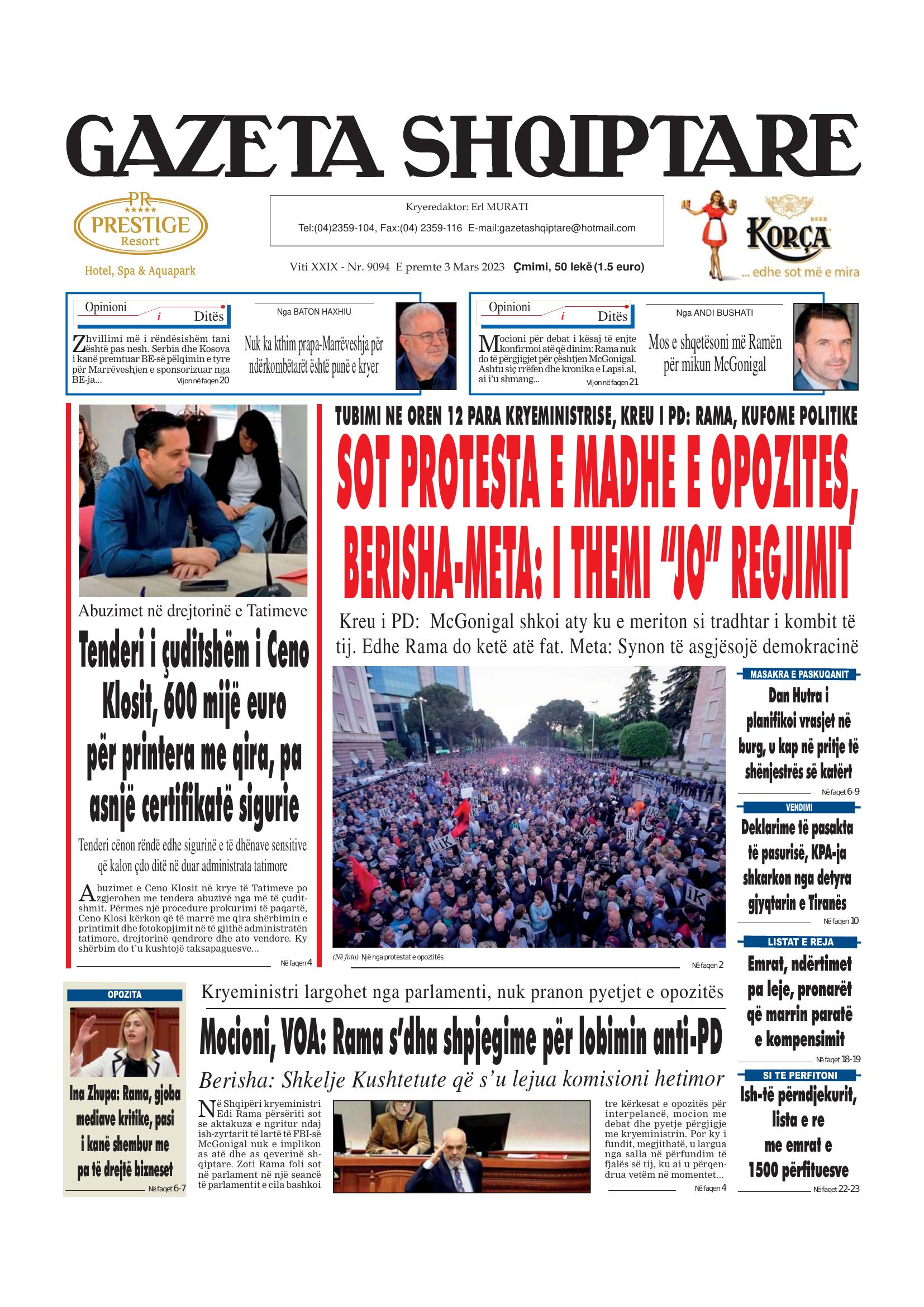 Gazeta Shqiptare 2023-03-03