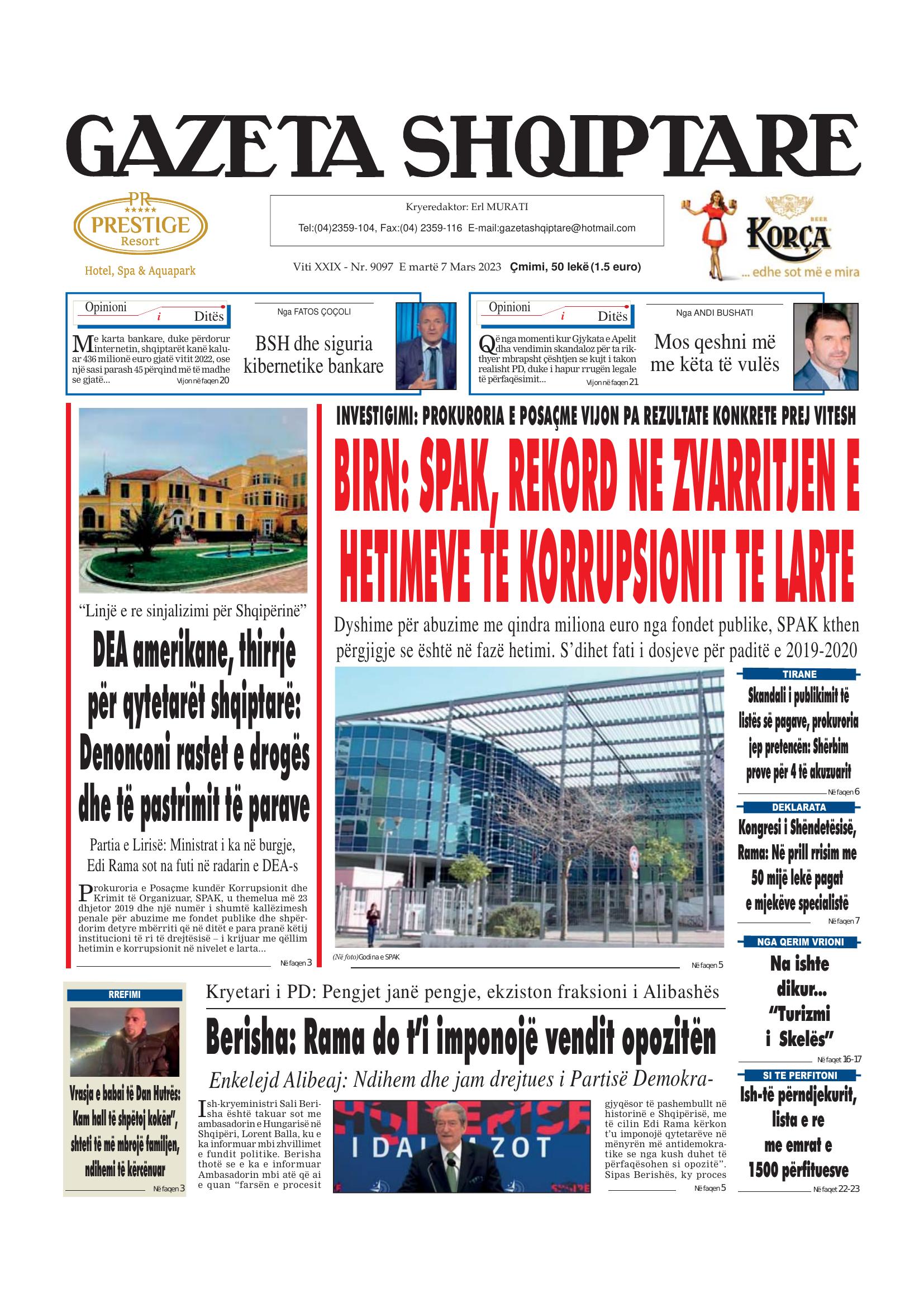 Gazeta Shqiptare 2023-03-07