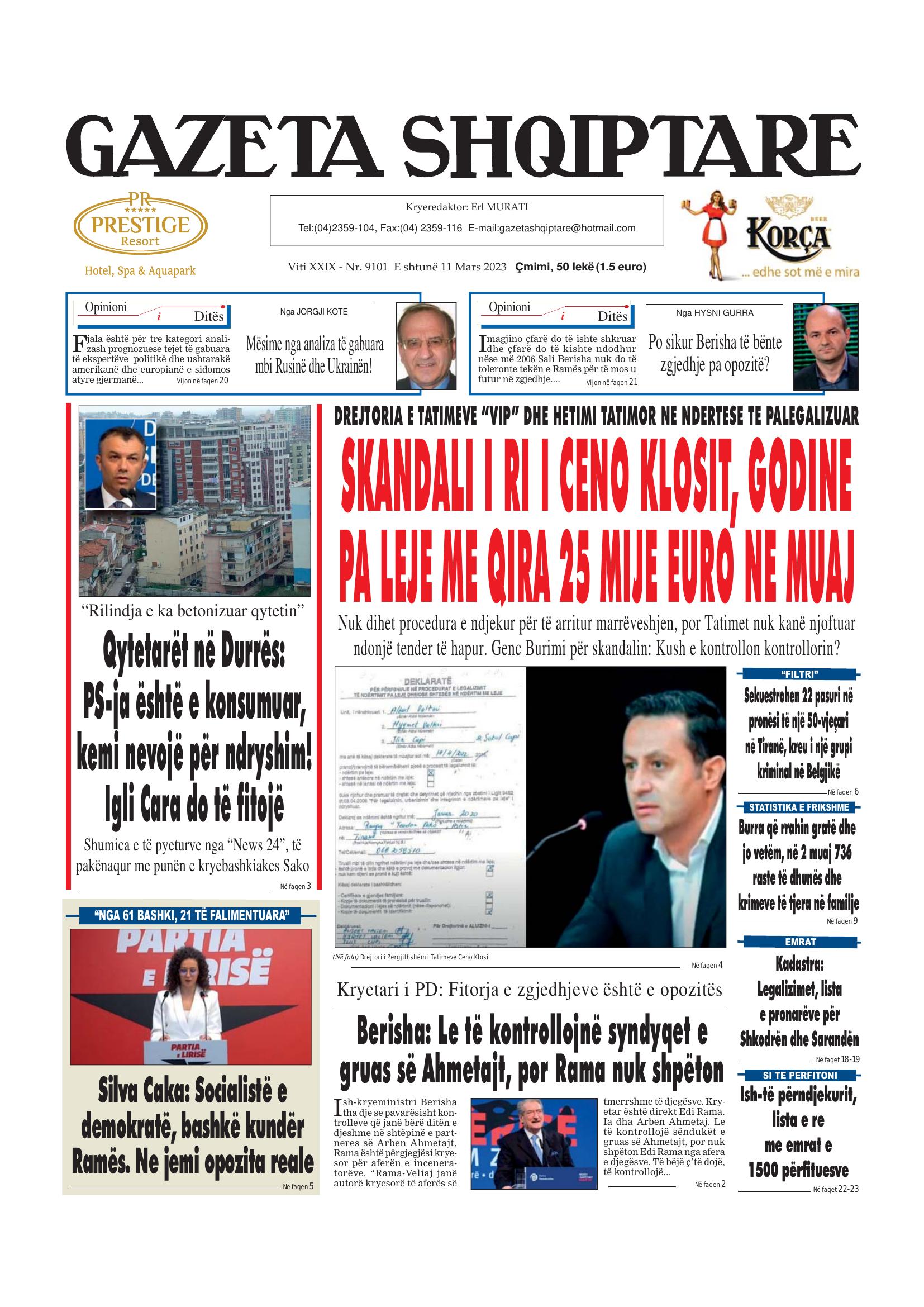 Gazeta Shqiptare 2023-03-11