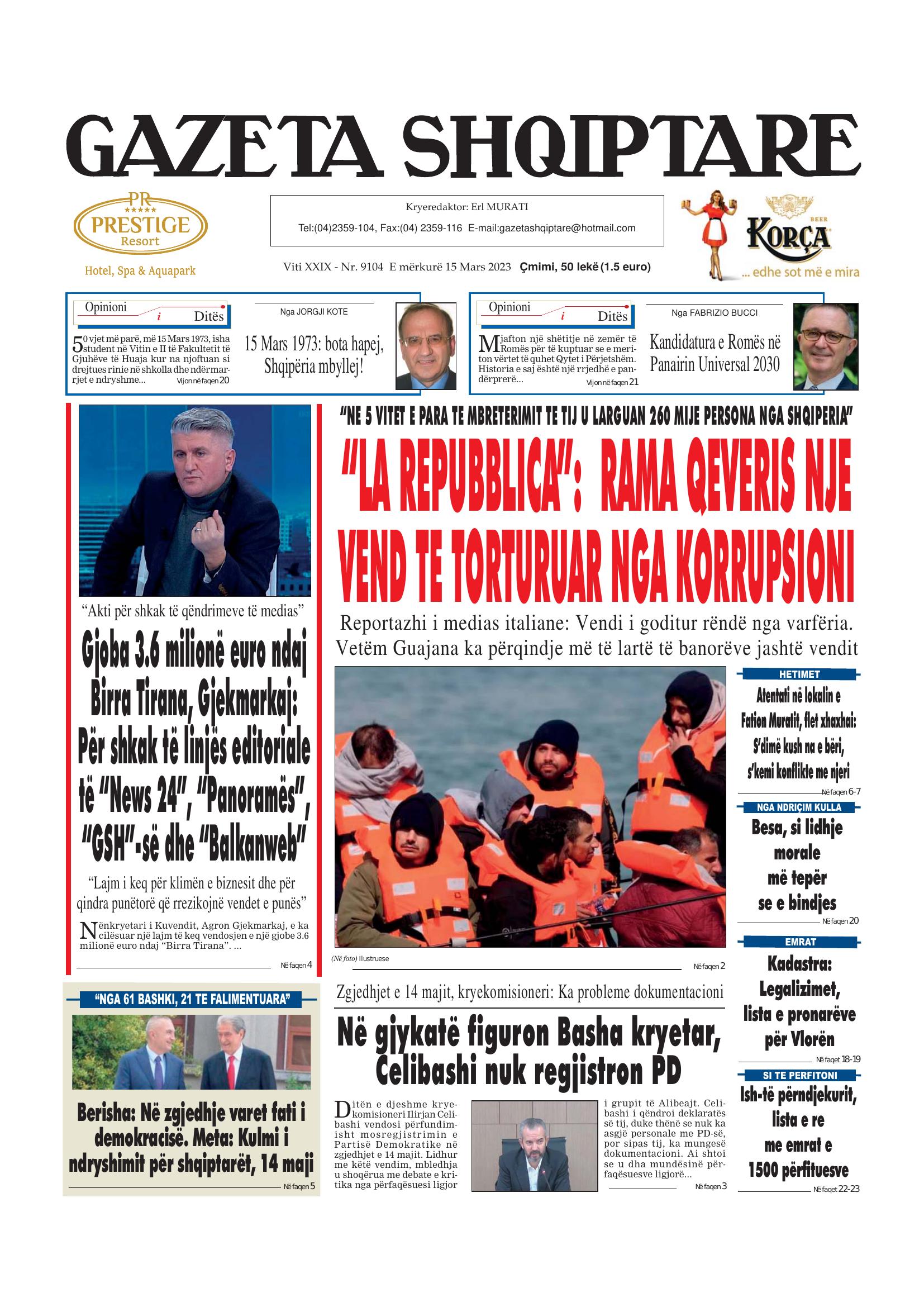 Gazeta Shqiptare 2023-03-15