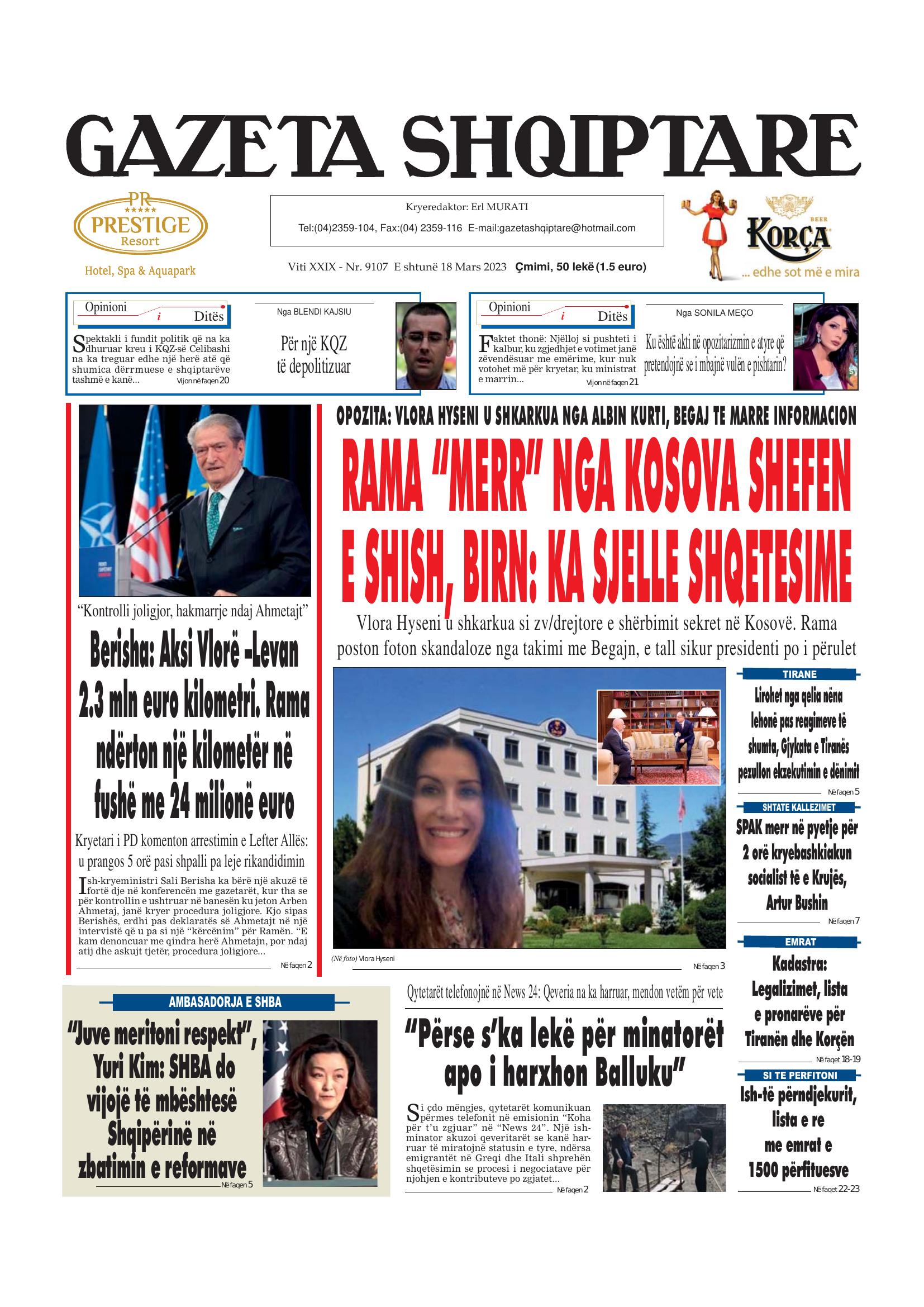 Gazeta Shqiptare 2023-03-18