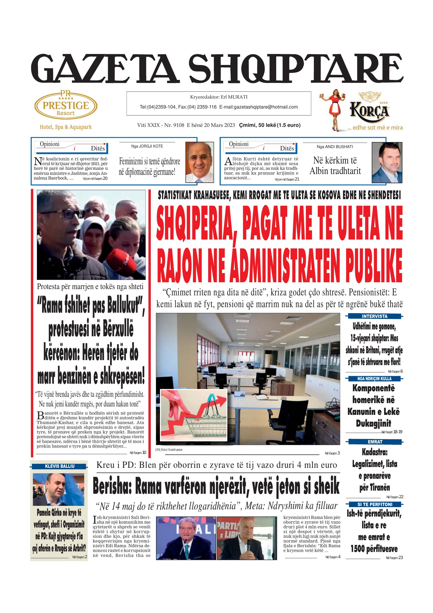 Gazeta Shqiptare 2023-03-20