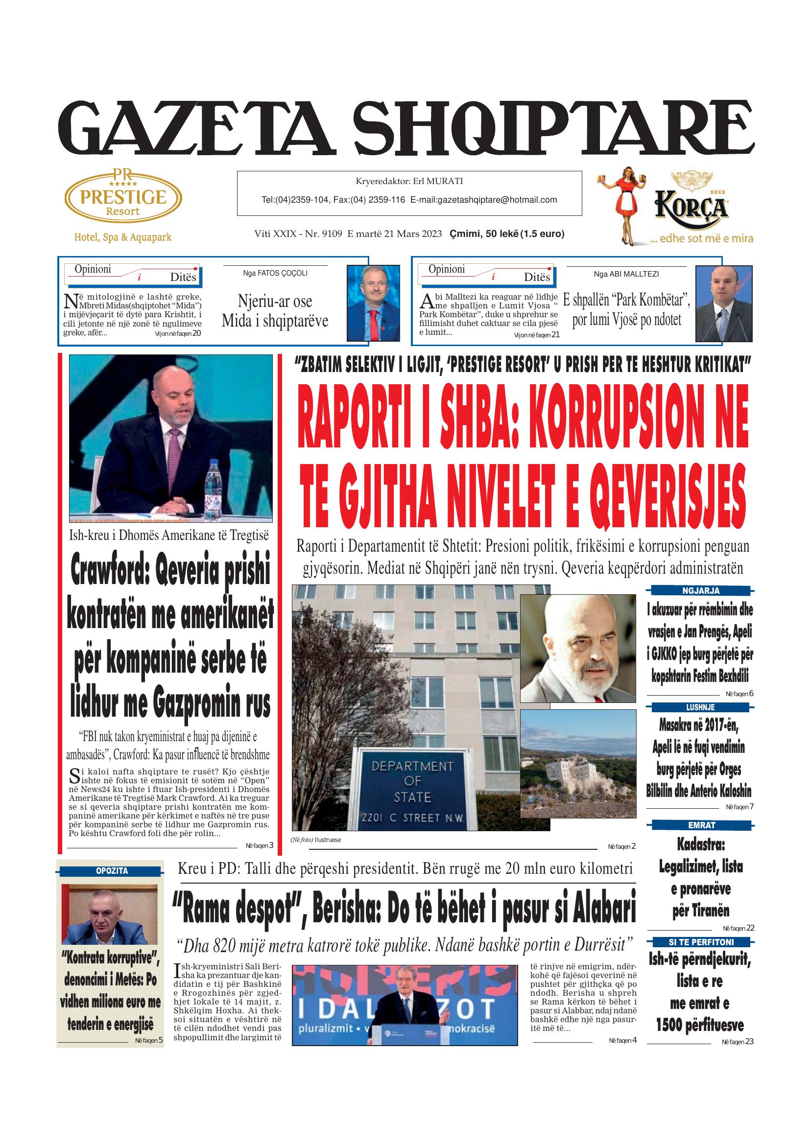 Gazeta Shqiptare 2023-03-21