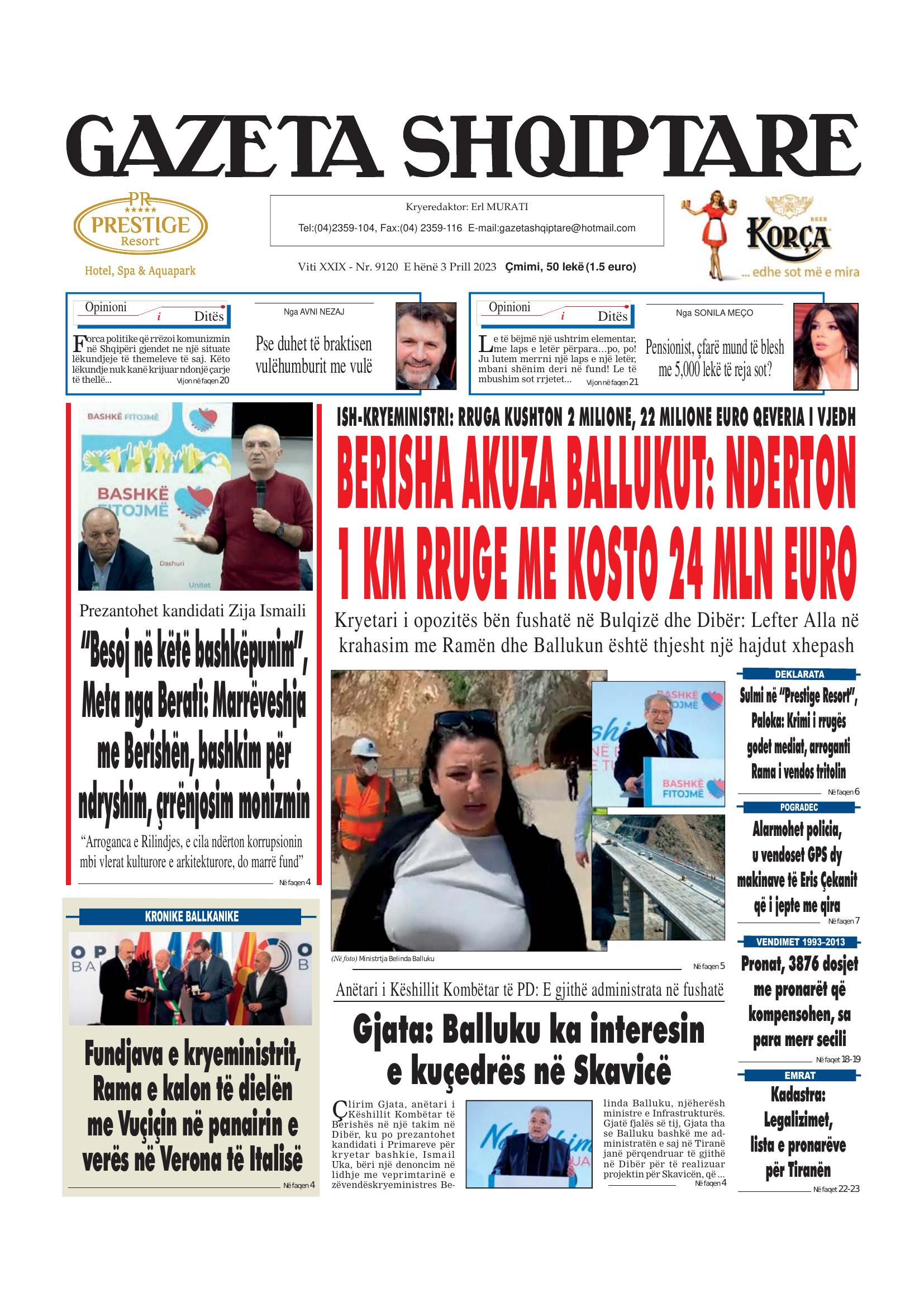 Gazeta Shqiptare 2023-04-03