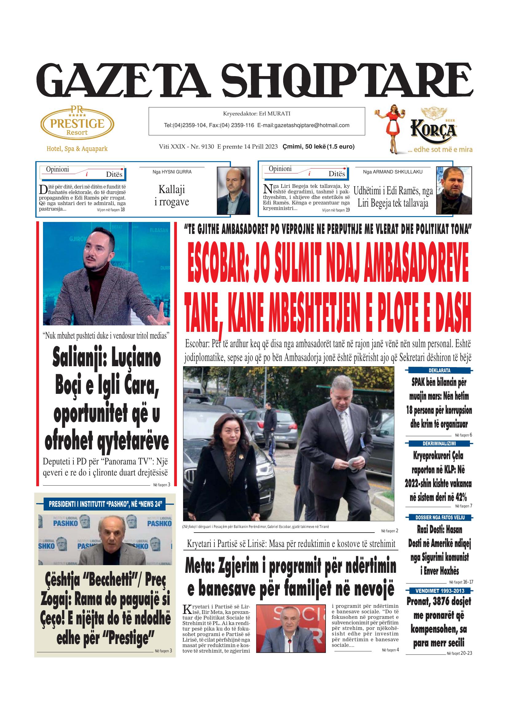 Gazeta Shqiptare 2023-04-14