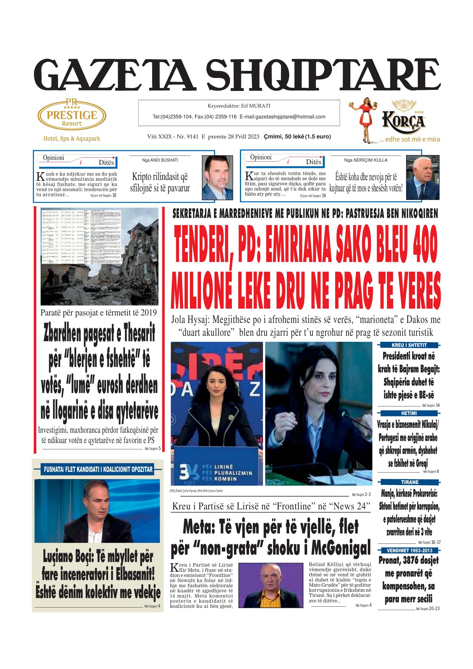Gazeta Shqiptare 2023-04-28