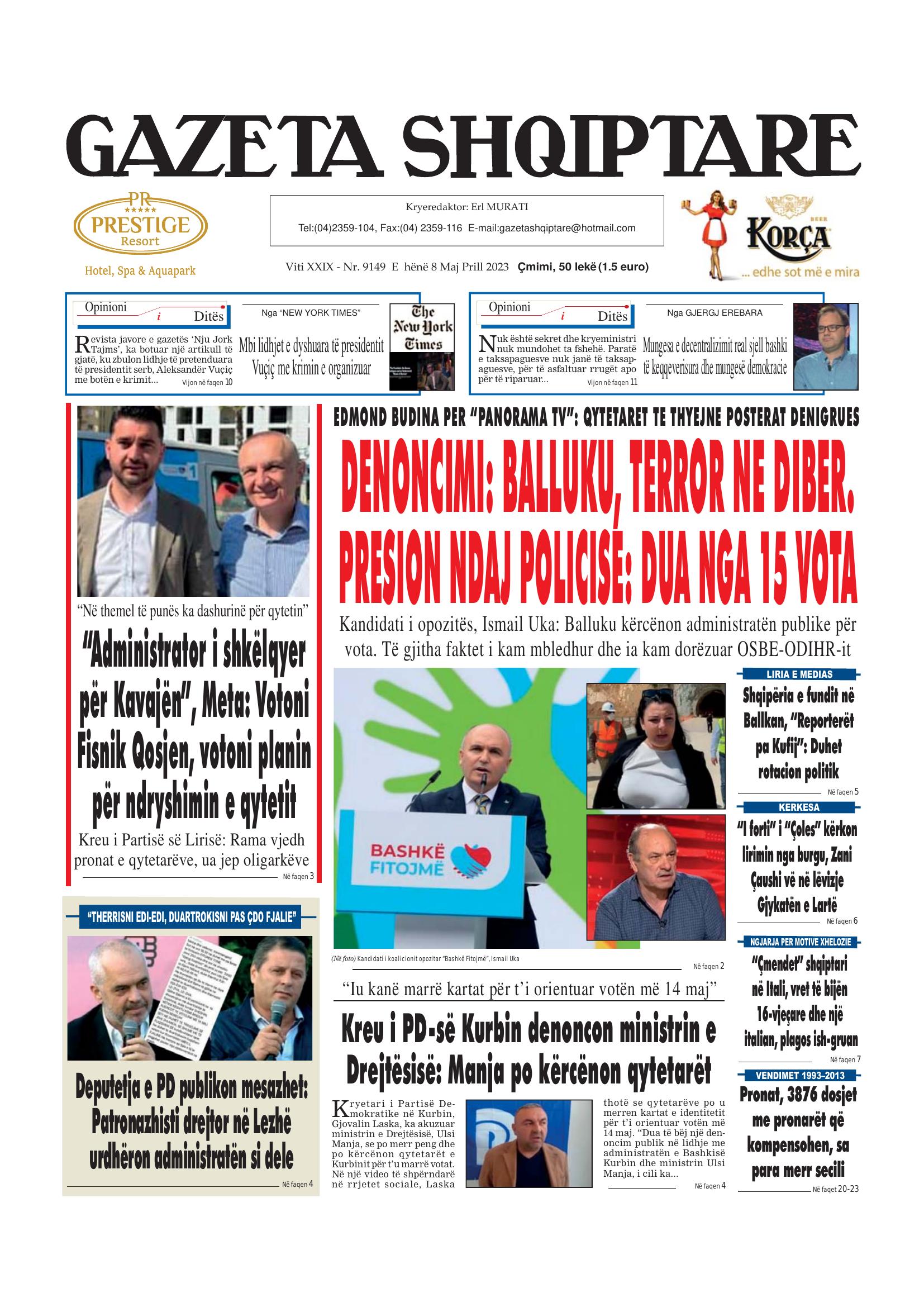 Gazeta Shqiptare 2023-05-08